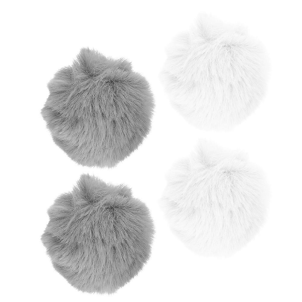 Assorted Color Bunny Tail Pom Poms 16 Pcs Soft Plush Costume Accessories For Cosplay Events Kids And Adults Festivals