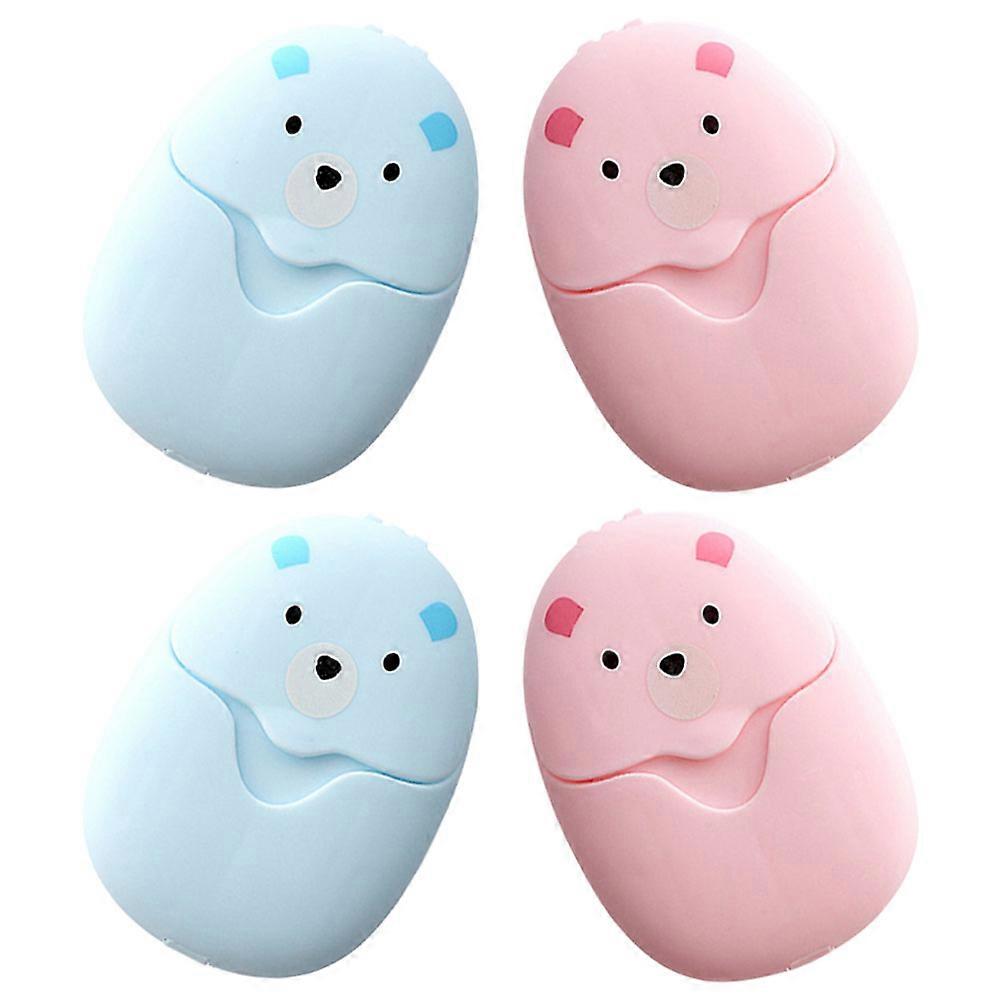 Hand Wash Soap Sheets Fragrance Assorted Color For Travel Indoor Outdoor Use 7.50X5.50X1.30CM 4 Boxes