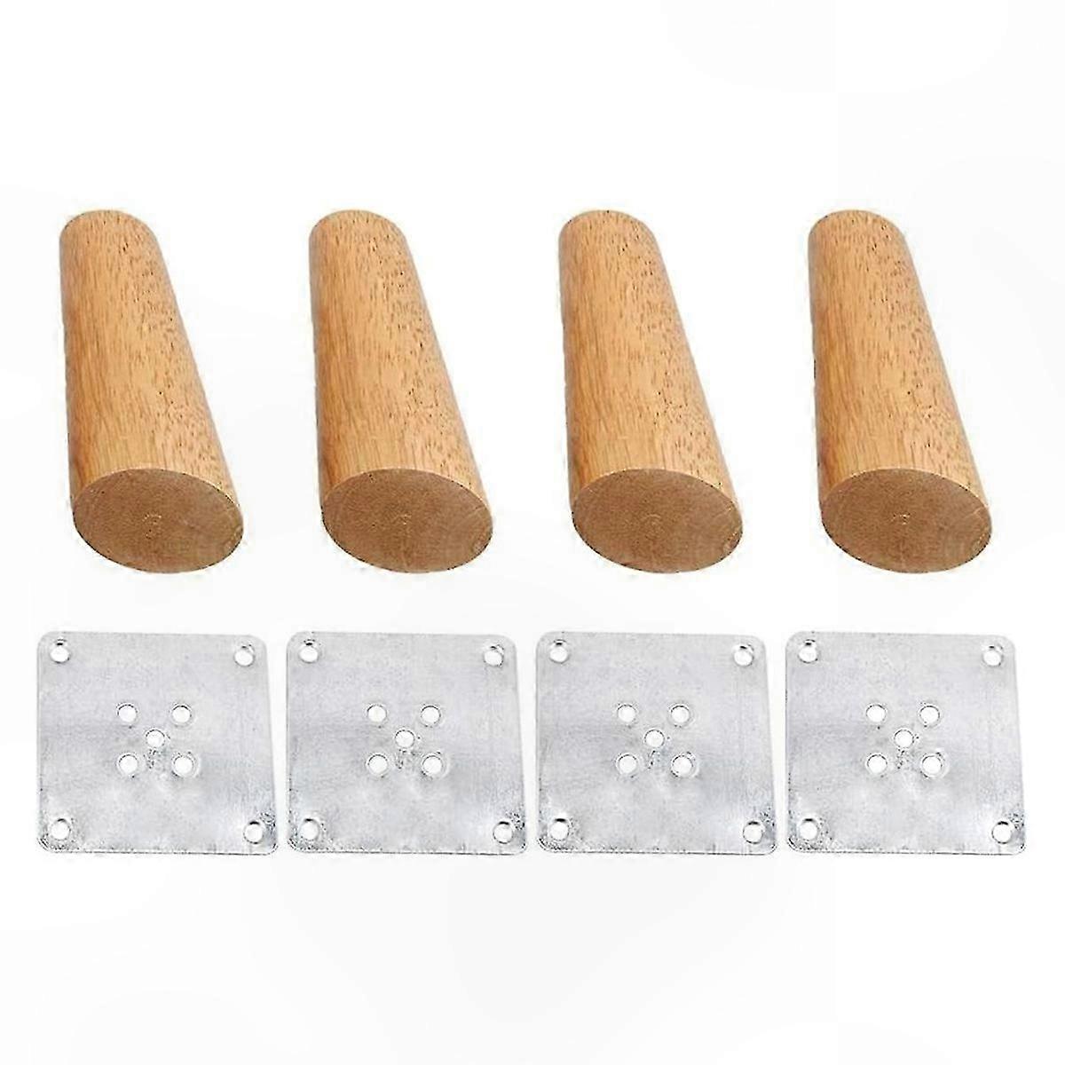 4-Pack Wooden Legs for Sofa, Bed, TV Stand, and Dining Table