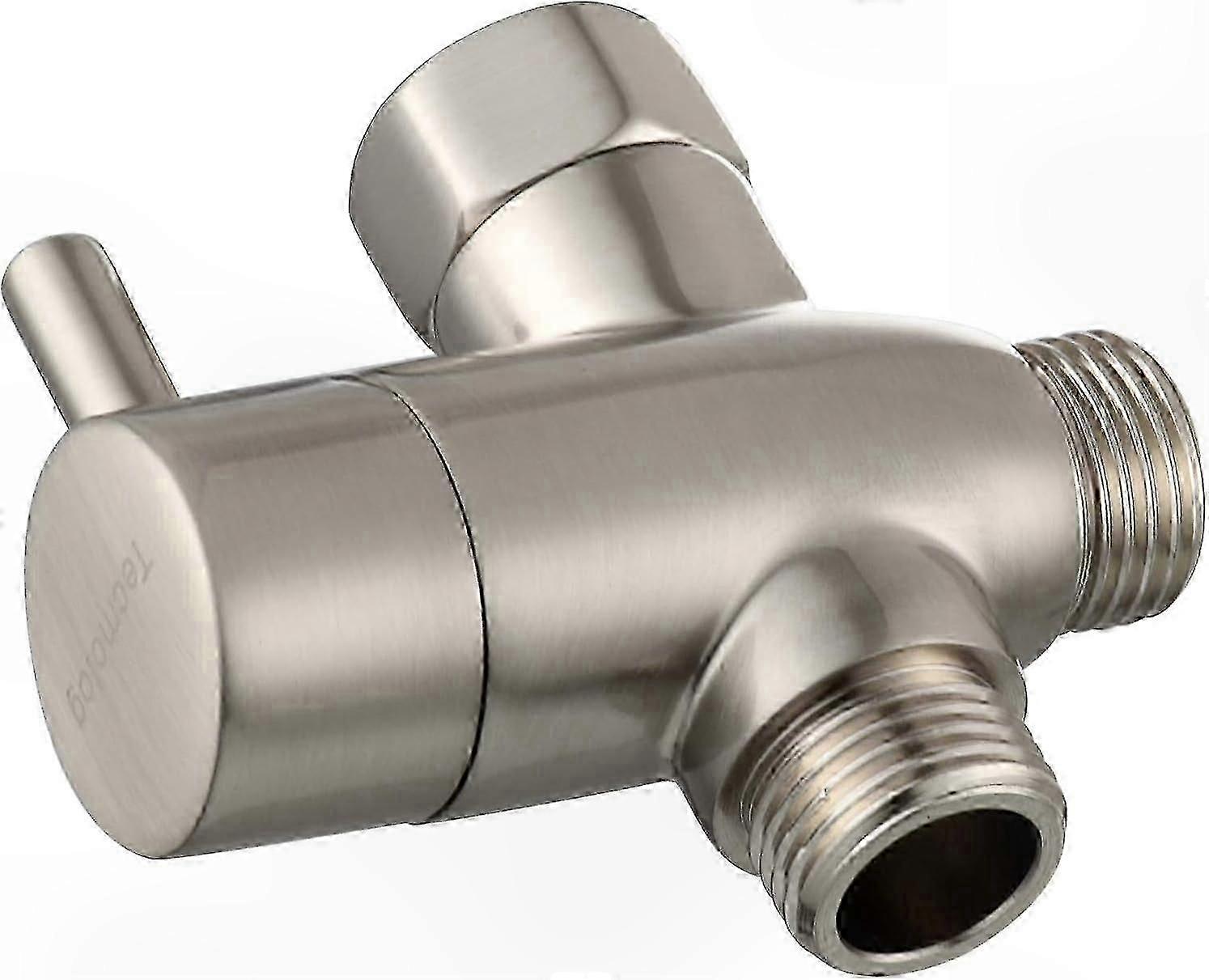 Brushed Nickel Shower Diverter Valve with G1/2" Brass Shut Off Functionality