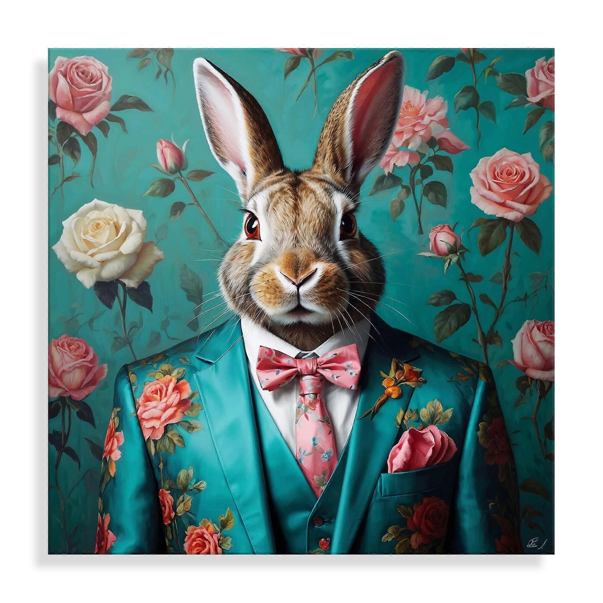Acrylic print 'Flowers Parade Rabbit'