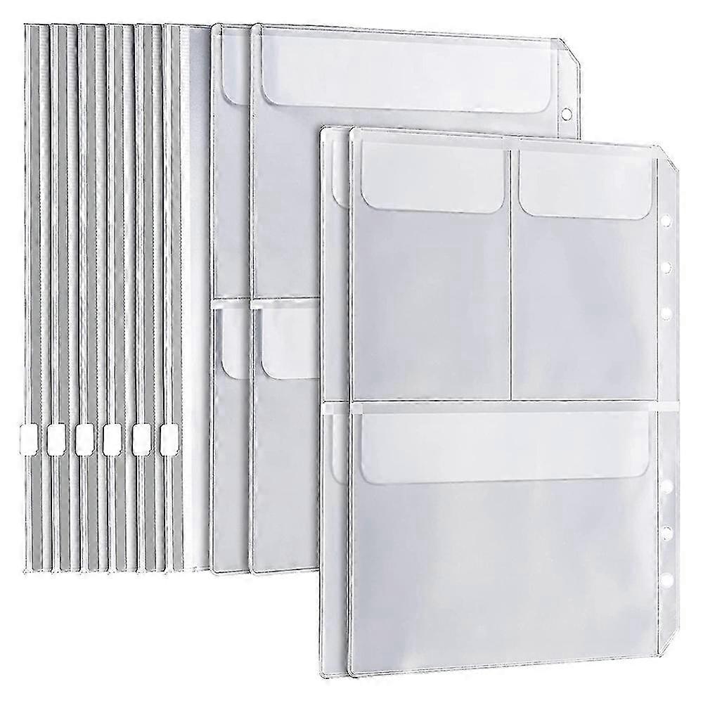 20Pcs A5 6 Ring Binder Pockets 3 Types Envelope Zipper Closurek