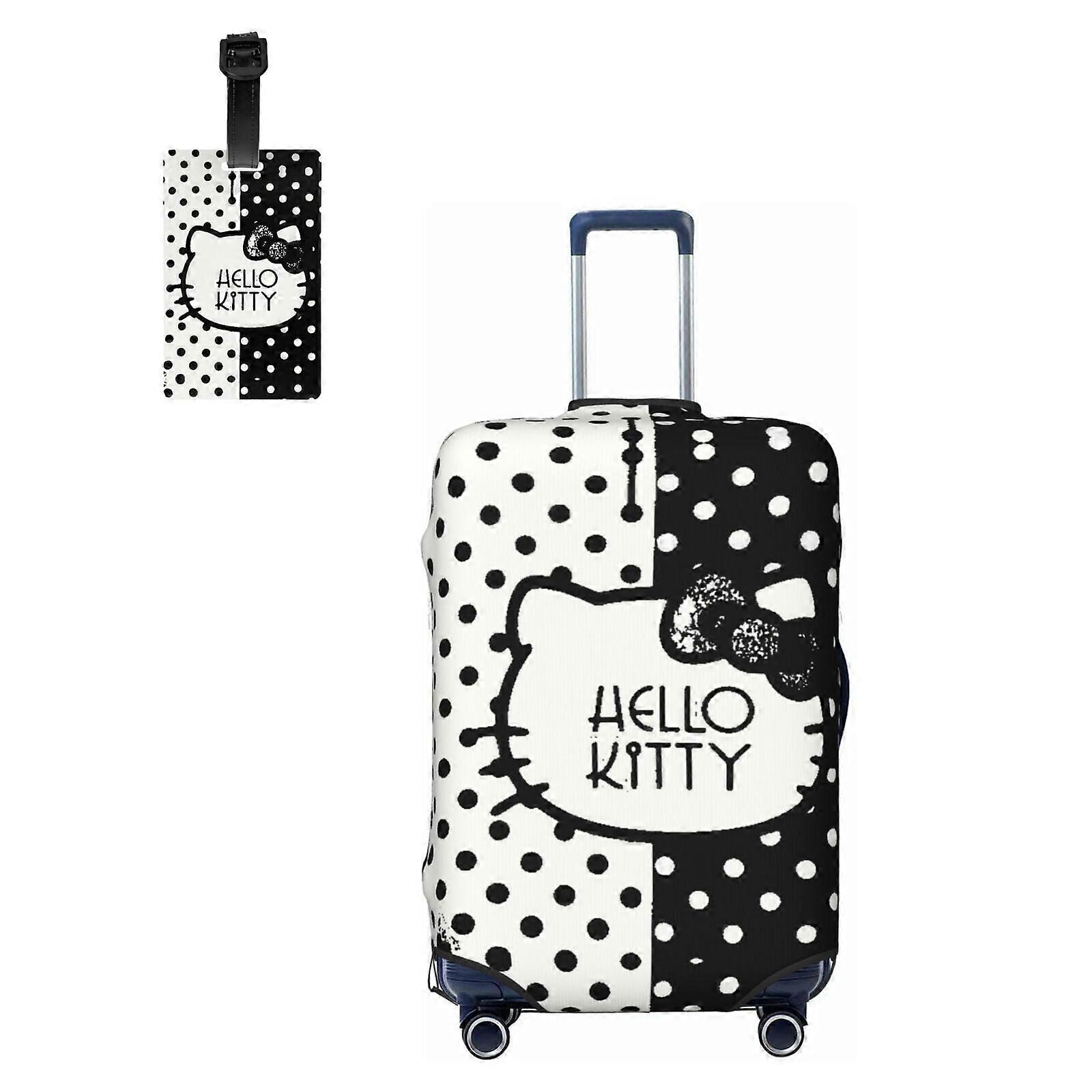 Hello Kitty Travel Suitcase Cover, Washable Elastic Luggage Protector for 25"-28" Suitcases with Concealed Zipper, Compatible with Standard Trunks,