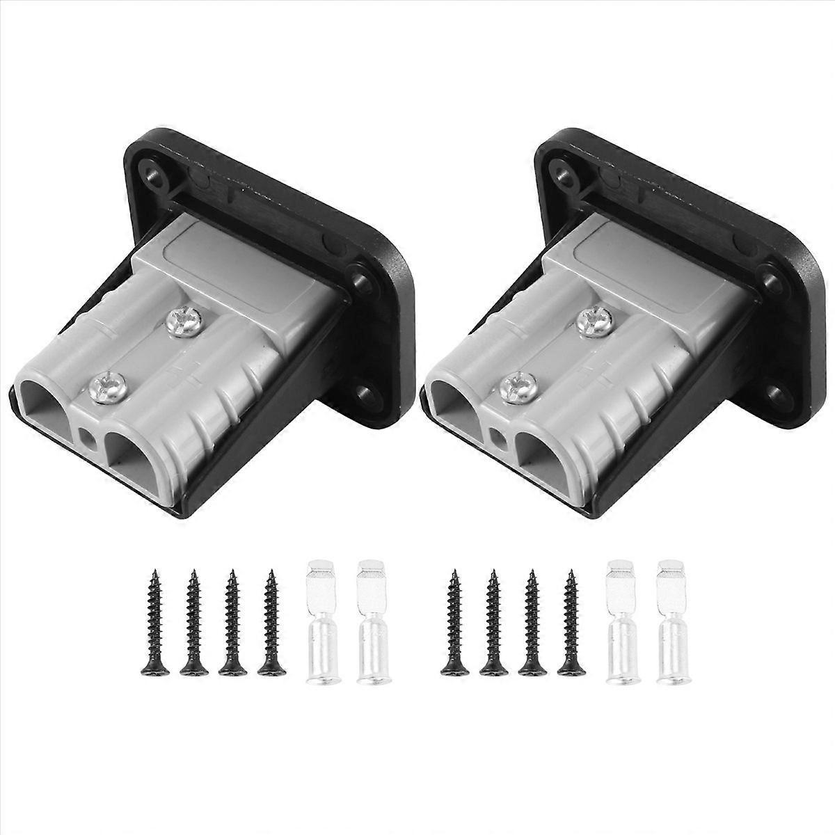 Flush Mount for Anderson Plug 50A Connector Kit Mounting Bracket Panel Cover Accessories for Car