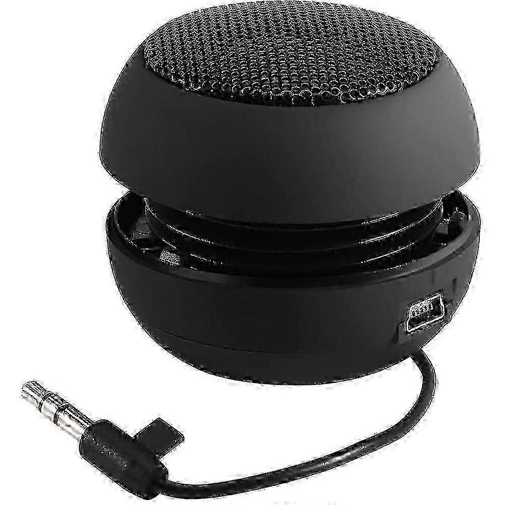 Mini Portable Travel Loud Speaker with 3.5mm Audio Cable Low Voltage Built-in Battery Retractable S