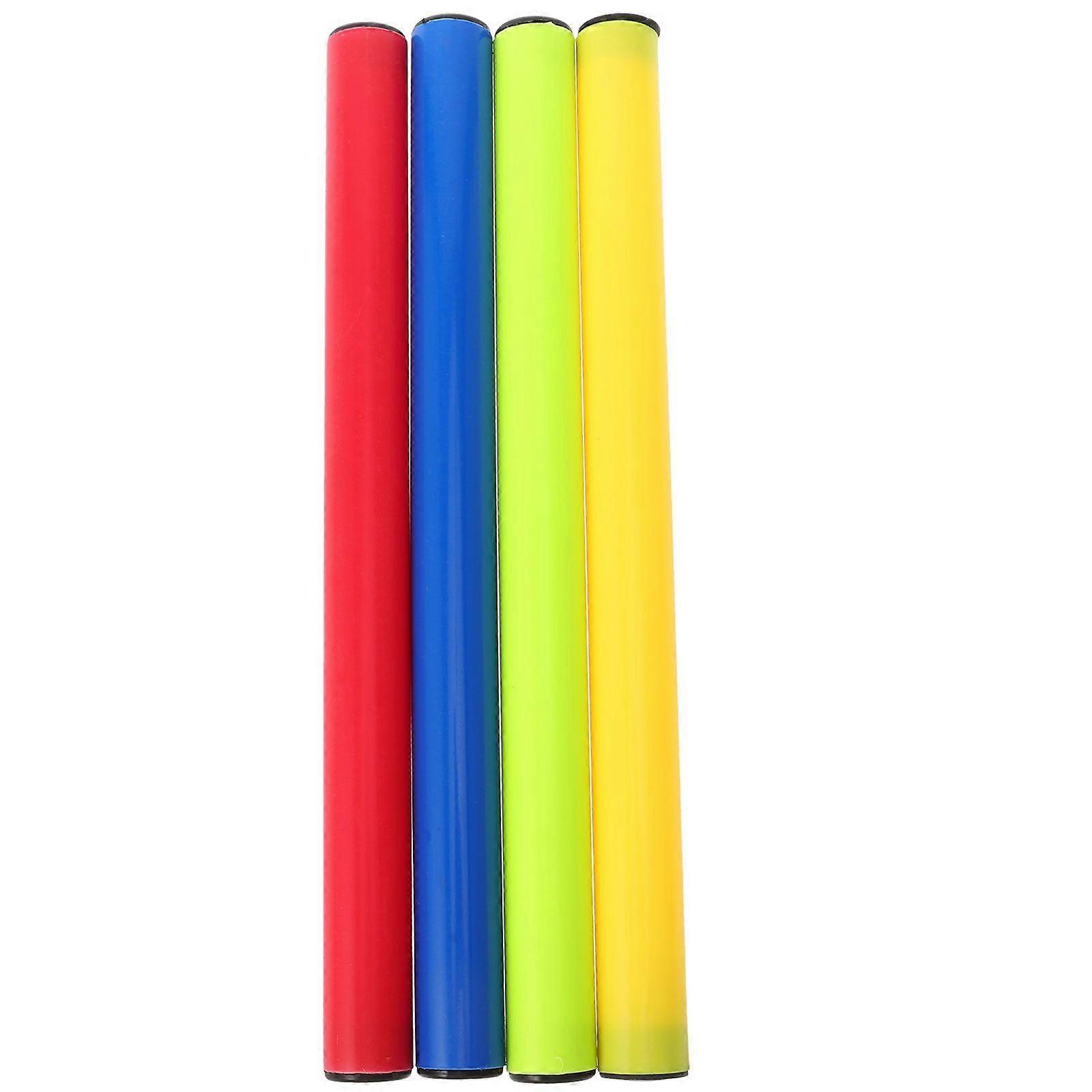 4Pcs Plastic Relay Baton Track and Field Events Relay Batons Racing Competition Tools (Random Color)