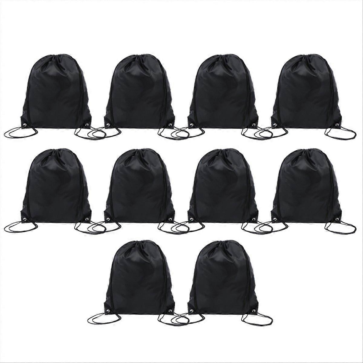 Polyester Drawstring Bag Sports Marathon Drawstring Bag Black