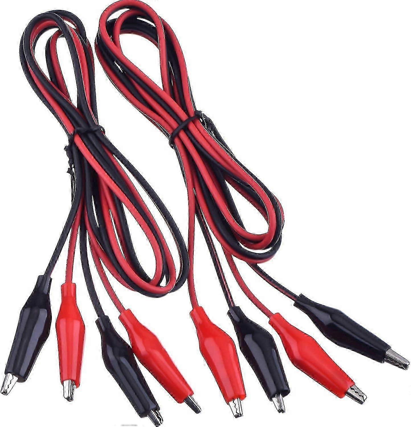 2 Groups 1m Test Leads Set With Alligator Clips Double-ended Jumper Wiresu