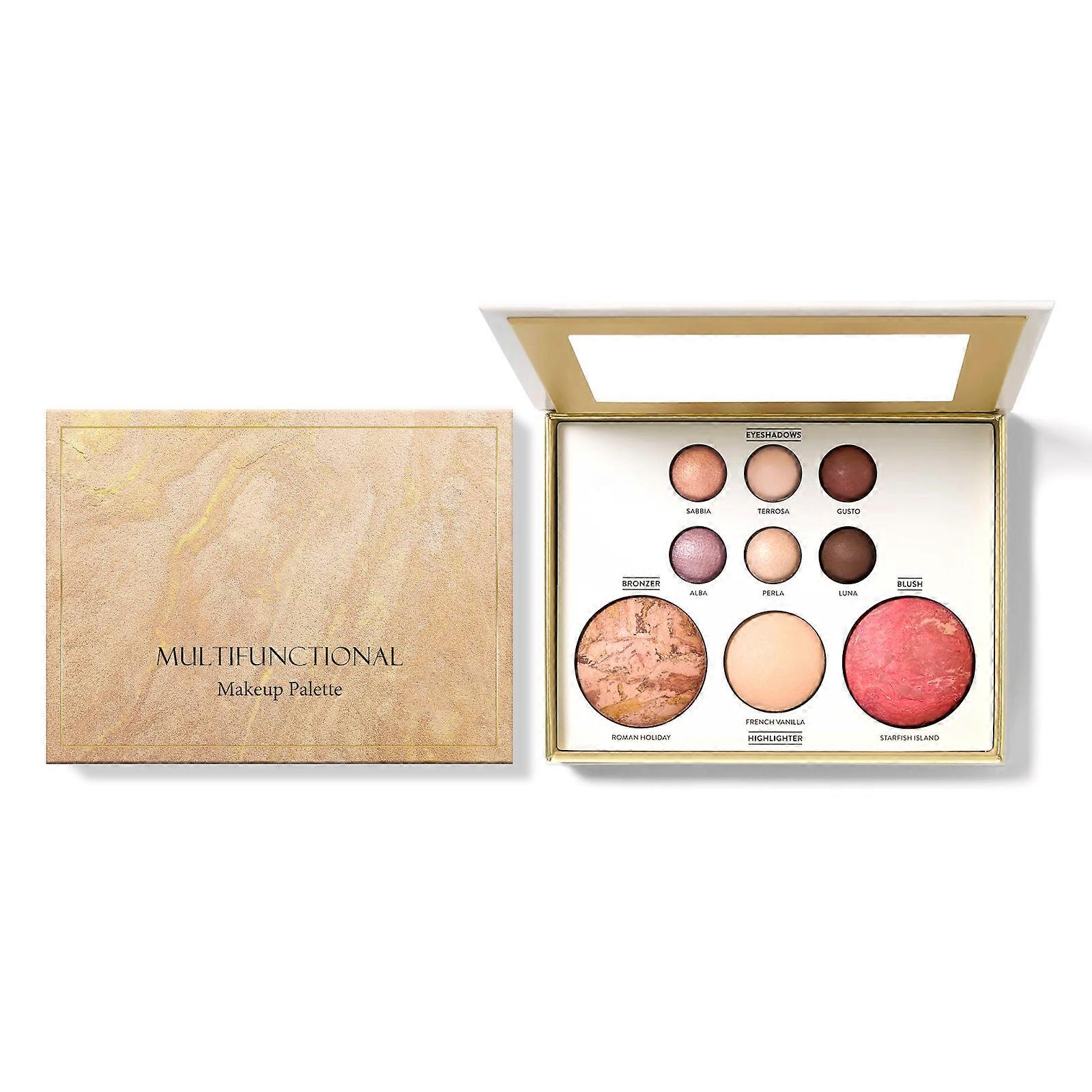 Amz Gilding Comprehensive Makeup Palette Eye Shadow Repair Blush Highlight Crouching Silkworm Brightening A Plate Multi-Purpose Makeup Comprehensive P