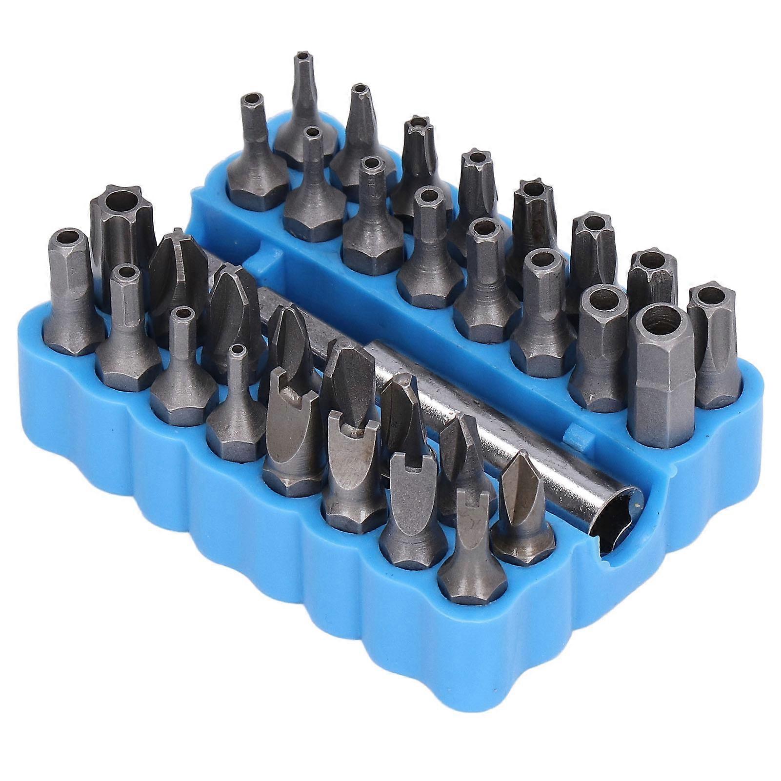 33Pcs Security Screwdriver Bit 1/4in Hex Shank Tool Set Kit for Maintenance Repair