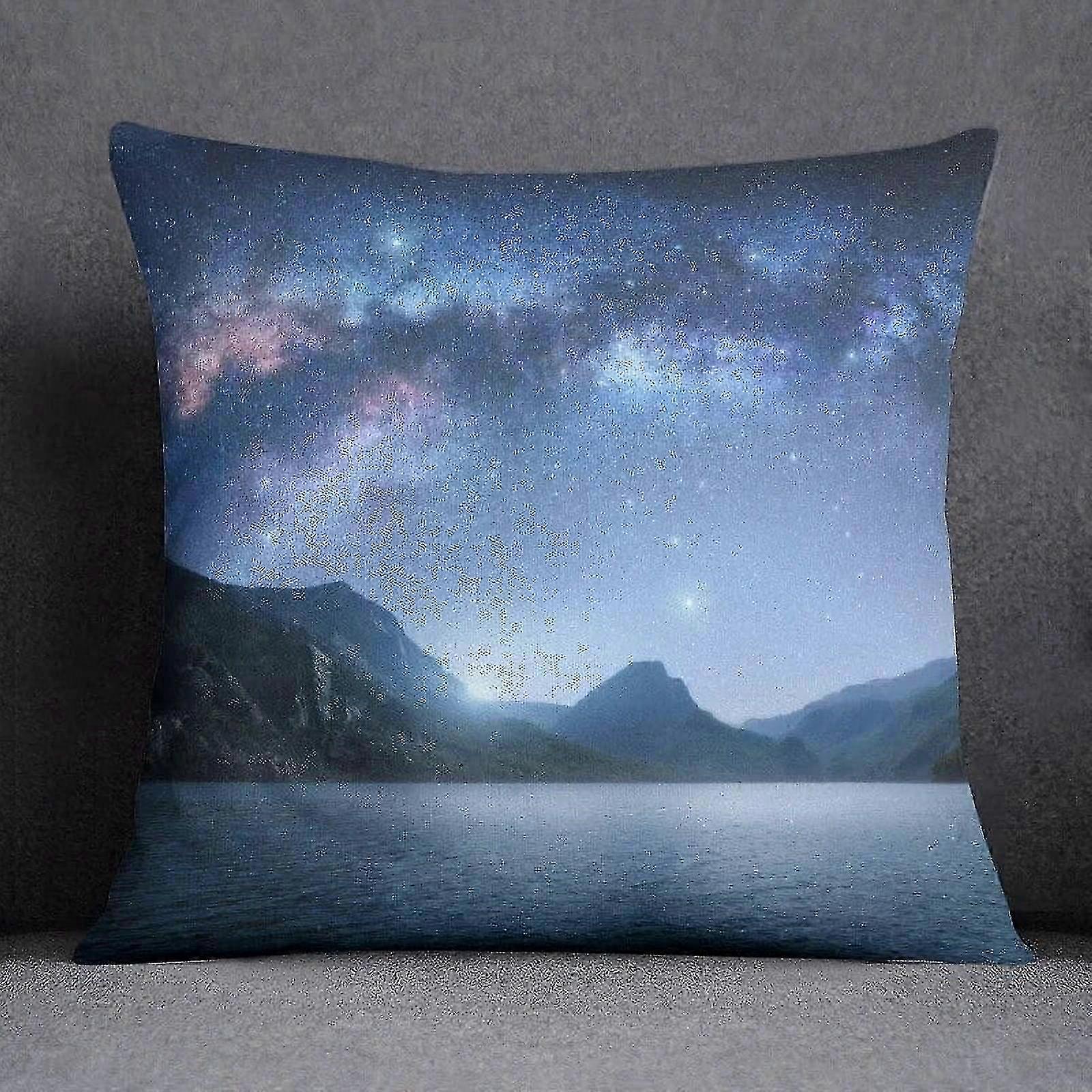 Pillow Cases - Snow Sky Pattern Collection in Cotton Linen for Home Decor & Sofa Cushion Cover