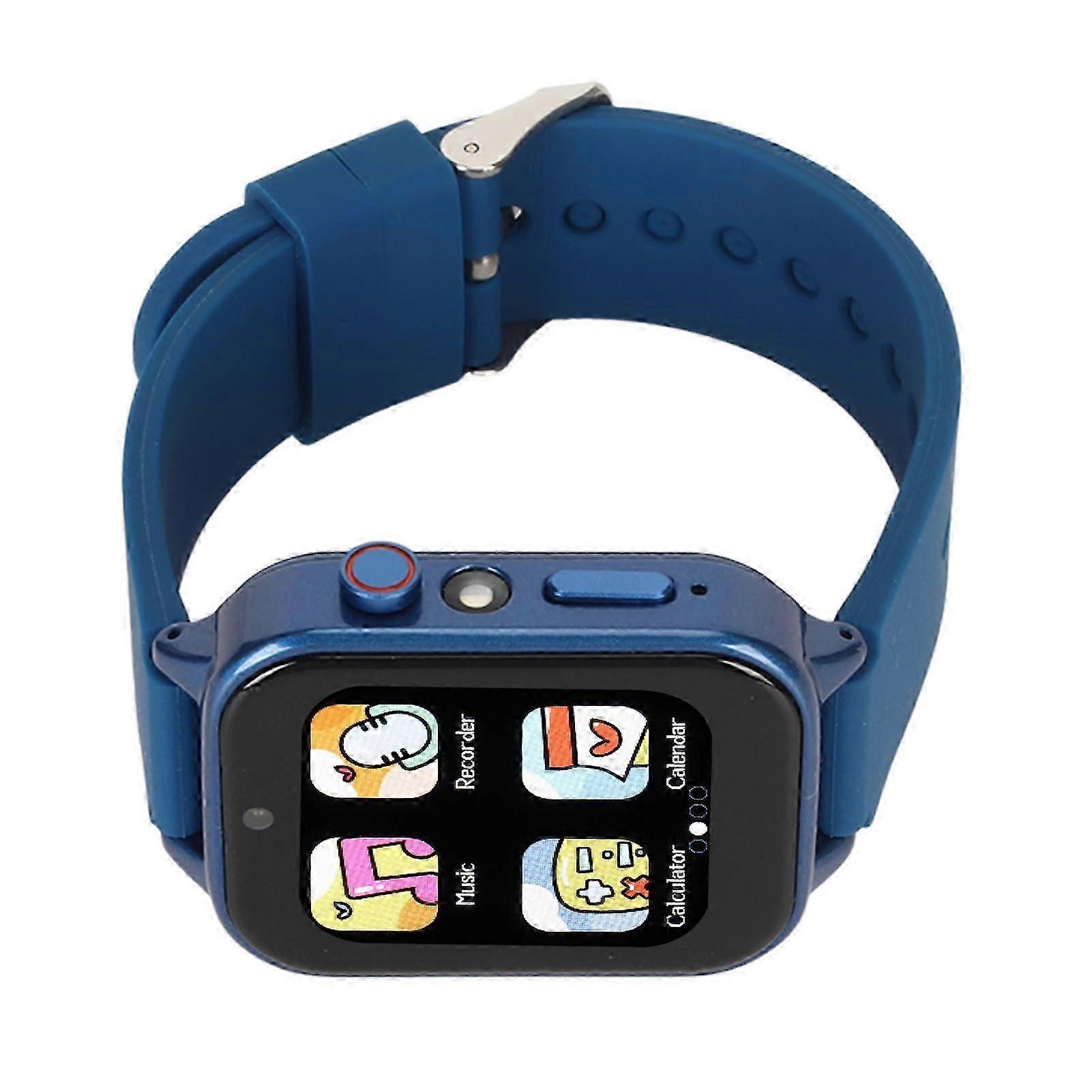 Kids Smart Watch Dual Cameras Multiple Functional High Definition Smart Watch Phone for 4 To 12 Year Old Boys Girls Blue