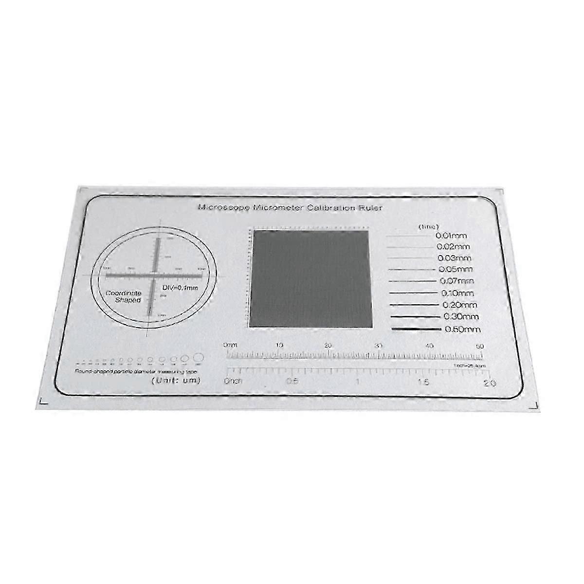 Microscope Kit Microscope Micrometer Calibration Ruler Transparent Film PET Round-Shaped Microscope Lens Adapters