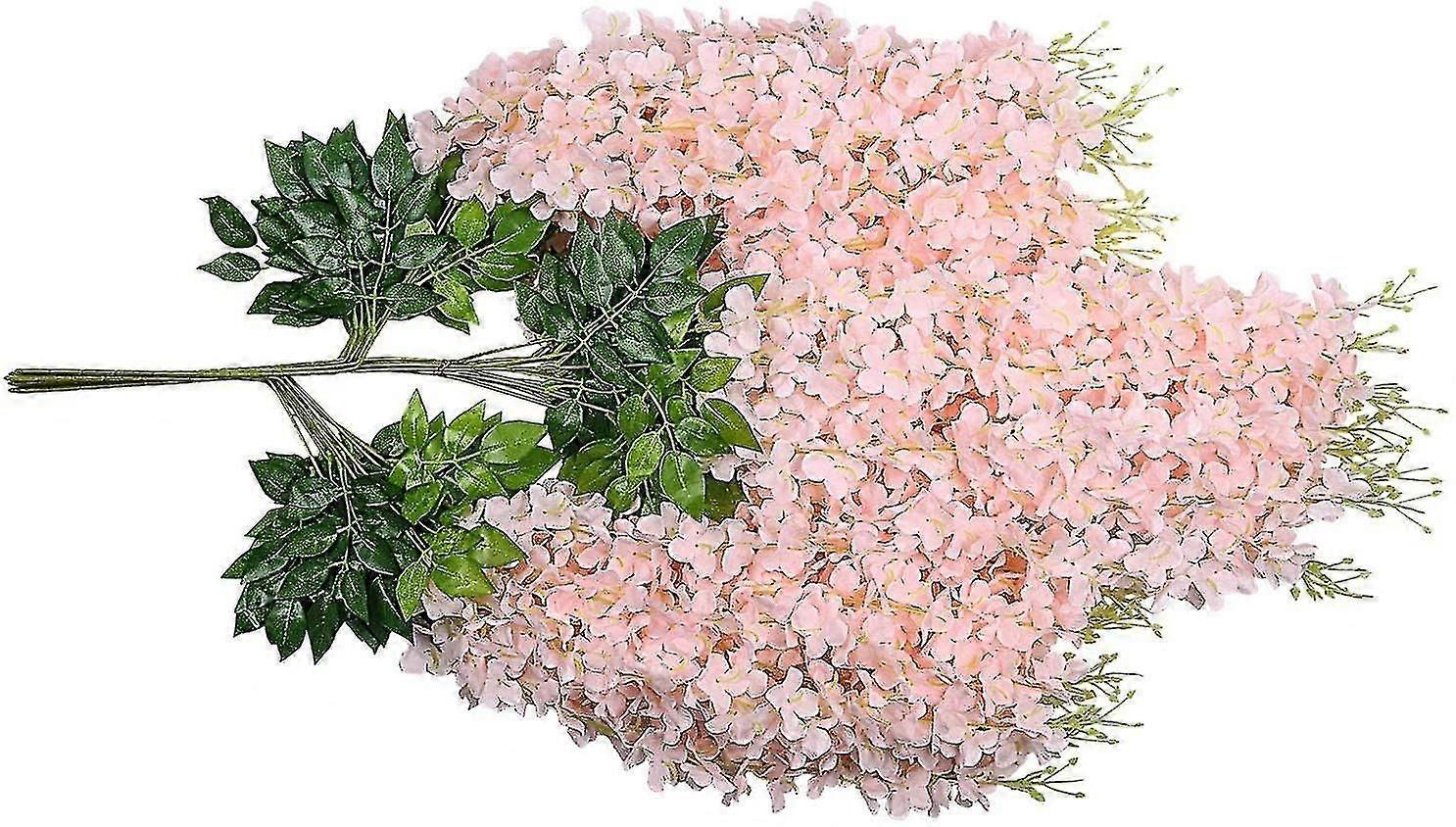 Artificiale finto glicine vite appendere fiori di seta casa festa di nozze decor (24pcs, Strand, bianco) A