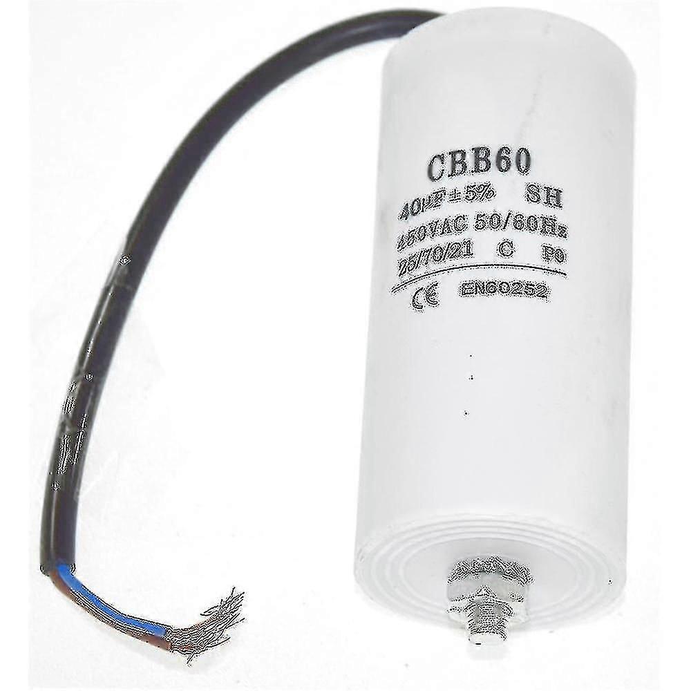 Πυκνωτής μηχανών, πυκνωτής μηχανών 450v Cbb60 40uf 50/60hz, 50/60 Hz για τον καθολικό πυκνωτή 40uf με τους συνδετήρες καλωδίων 22cm Xm1