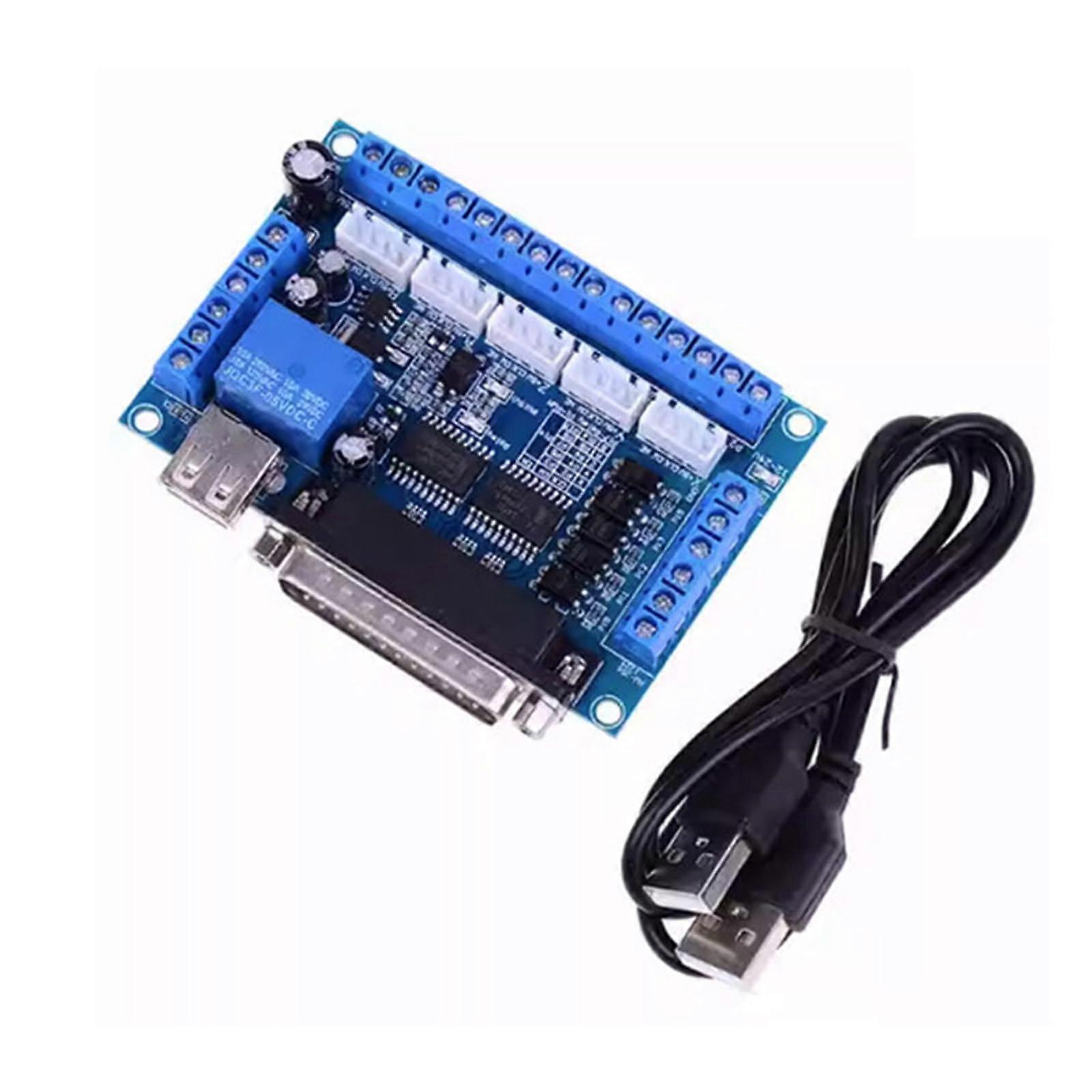 5Axis CNC Interface Adapters Board For Stepper Motor Drivers With USB Connection