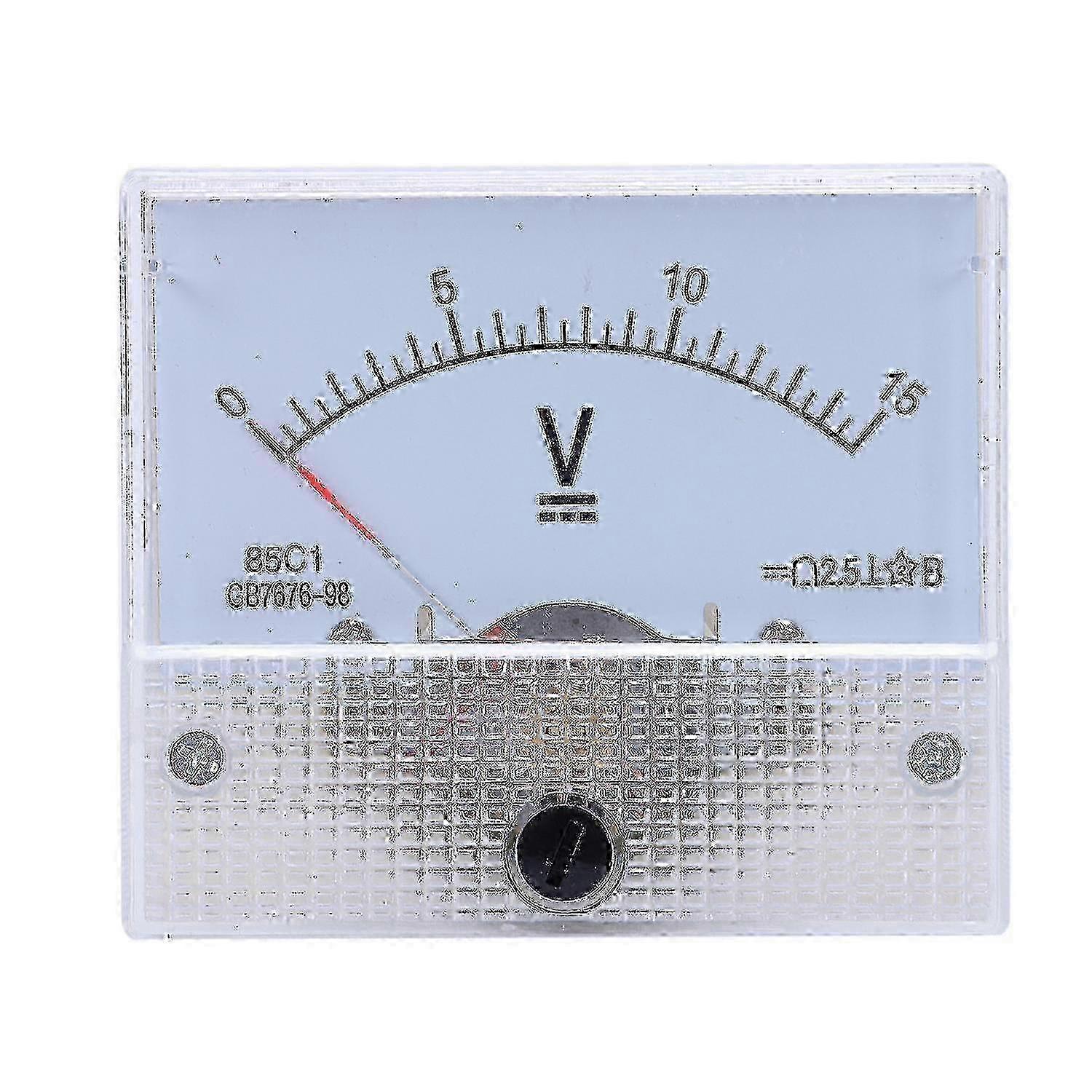 Precision 85c1 Fine-Tuning Analog Voltmeter Gauge with DC 0-15V Range