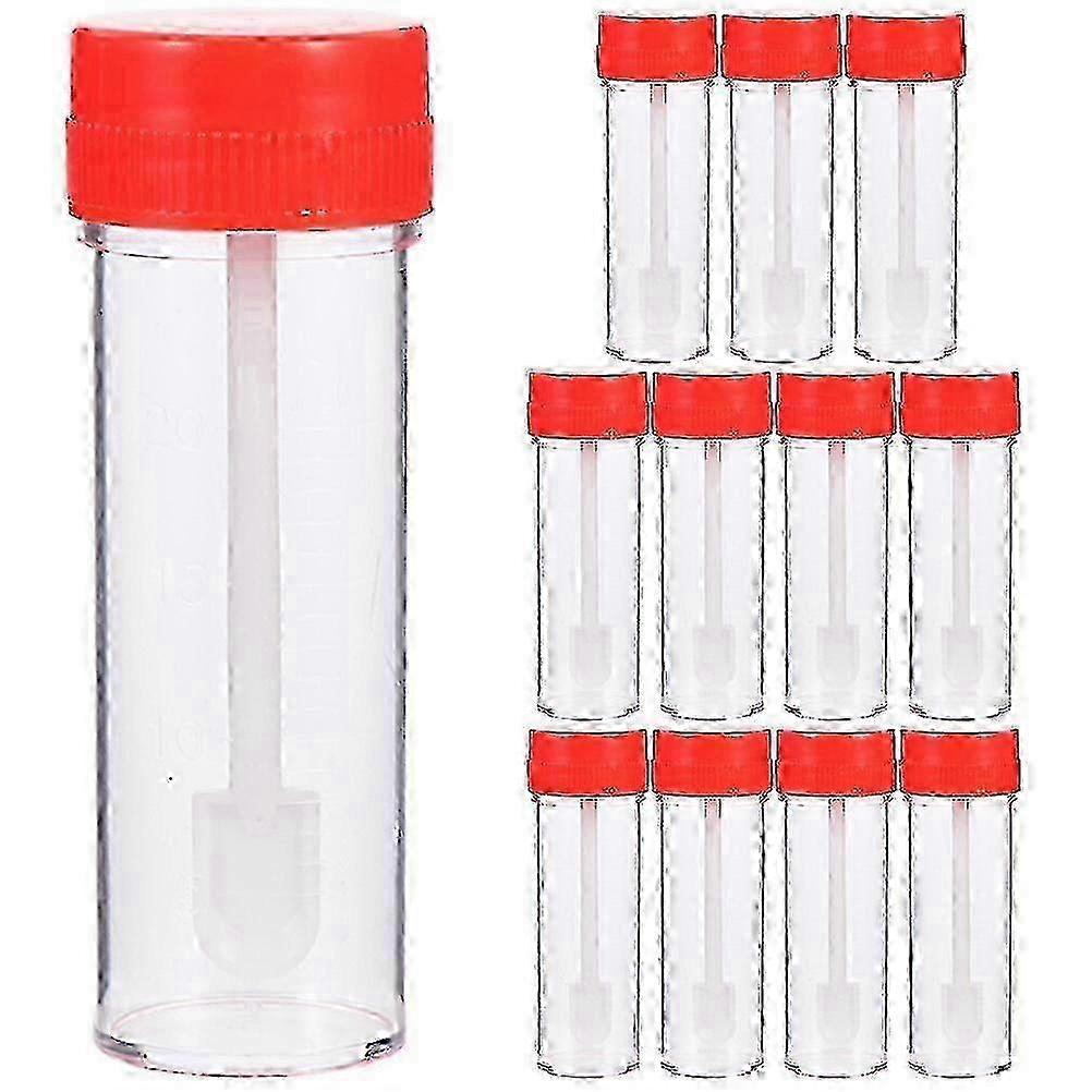 12pcs Single-Use Sampling Tubes - Disposable Stool Test Tubes for Medical Collection