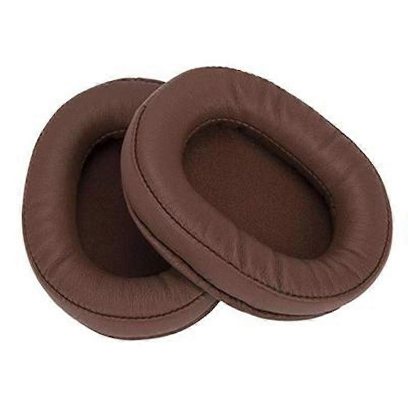 2 PCS Breathable Headset Sponge Case, Color: Brown Stitching Brown Stitching