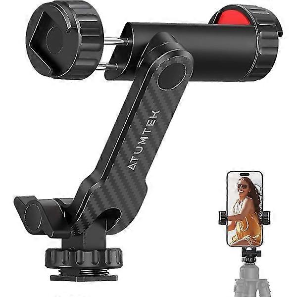 Tripod Mount, Mobile Phone Holder Tripod With 2 Hot Shoe Mounts, 360 Degree Rotation Smartphone Tripod Adapter