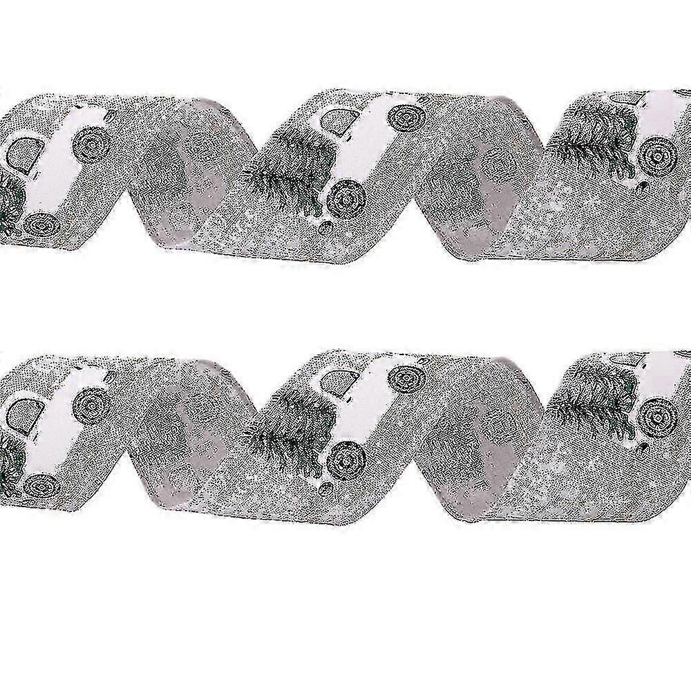 Christmas Ribbons Printed Xmas Tree Merry Christmas & Christmas Tree