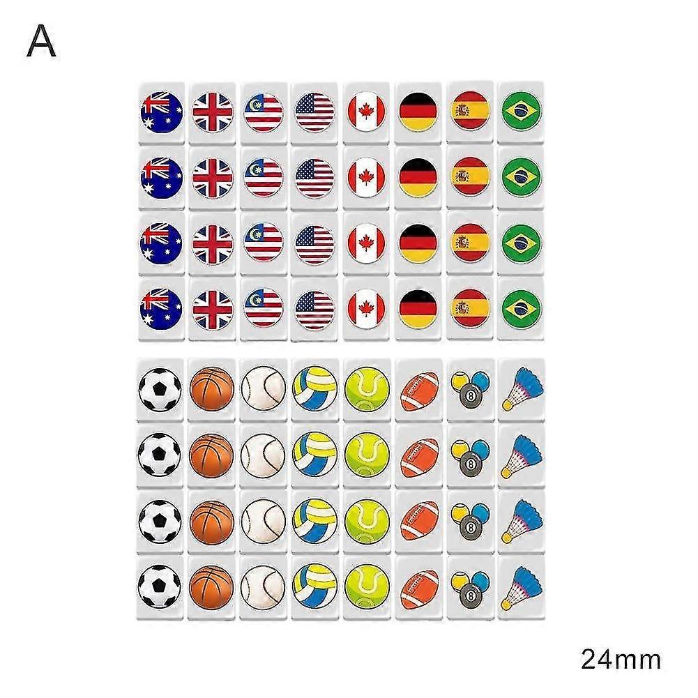 64+1 Blocks Seaside Escape Mahjong Game With Pattern Of Flag Popular Game Relax