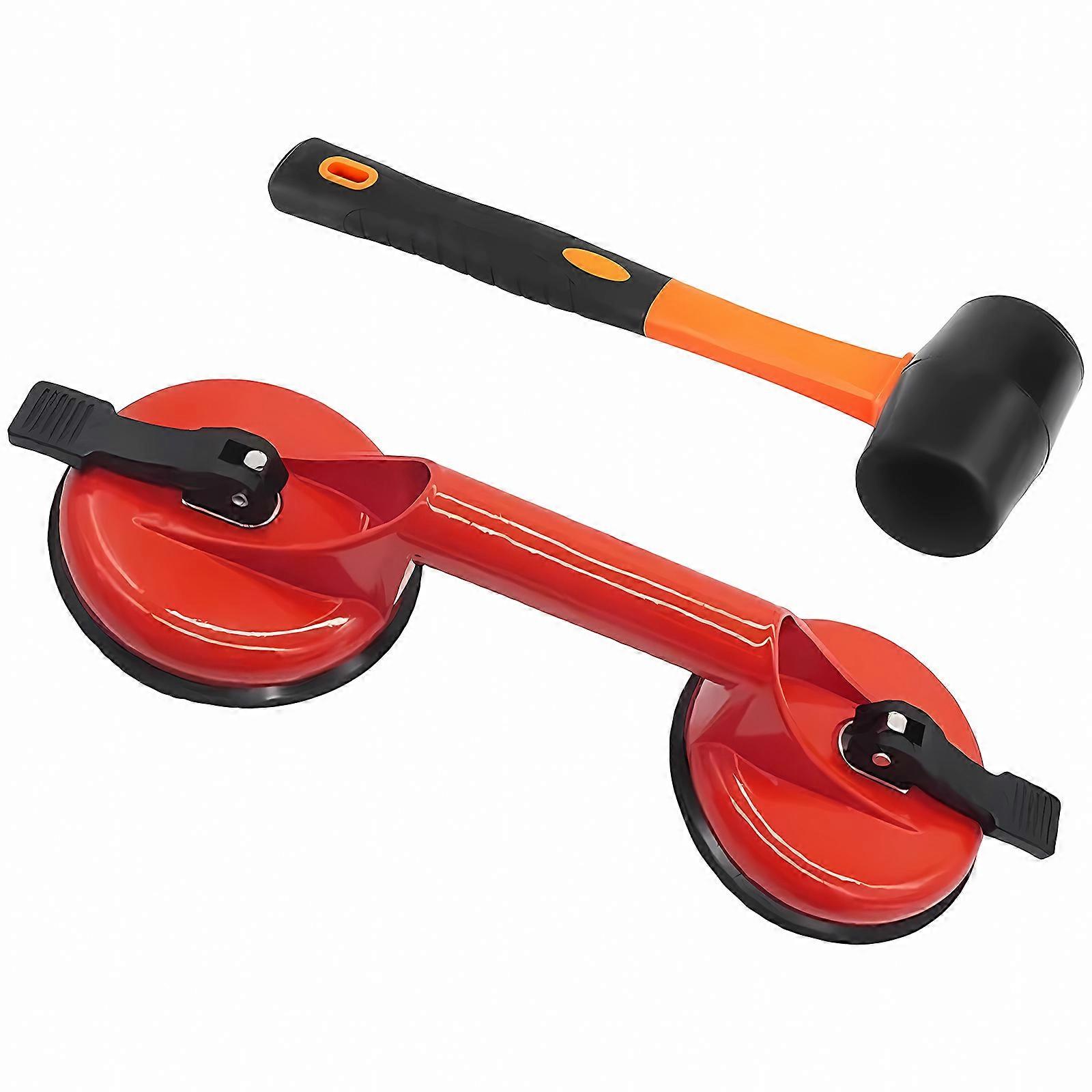 Heavy Load Bearing Suction Lifter Tool Slip Proof Design Carriers for Smooth Surfaces Objects in Building Maintenance  Orange