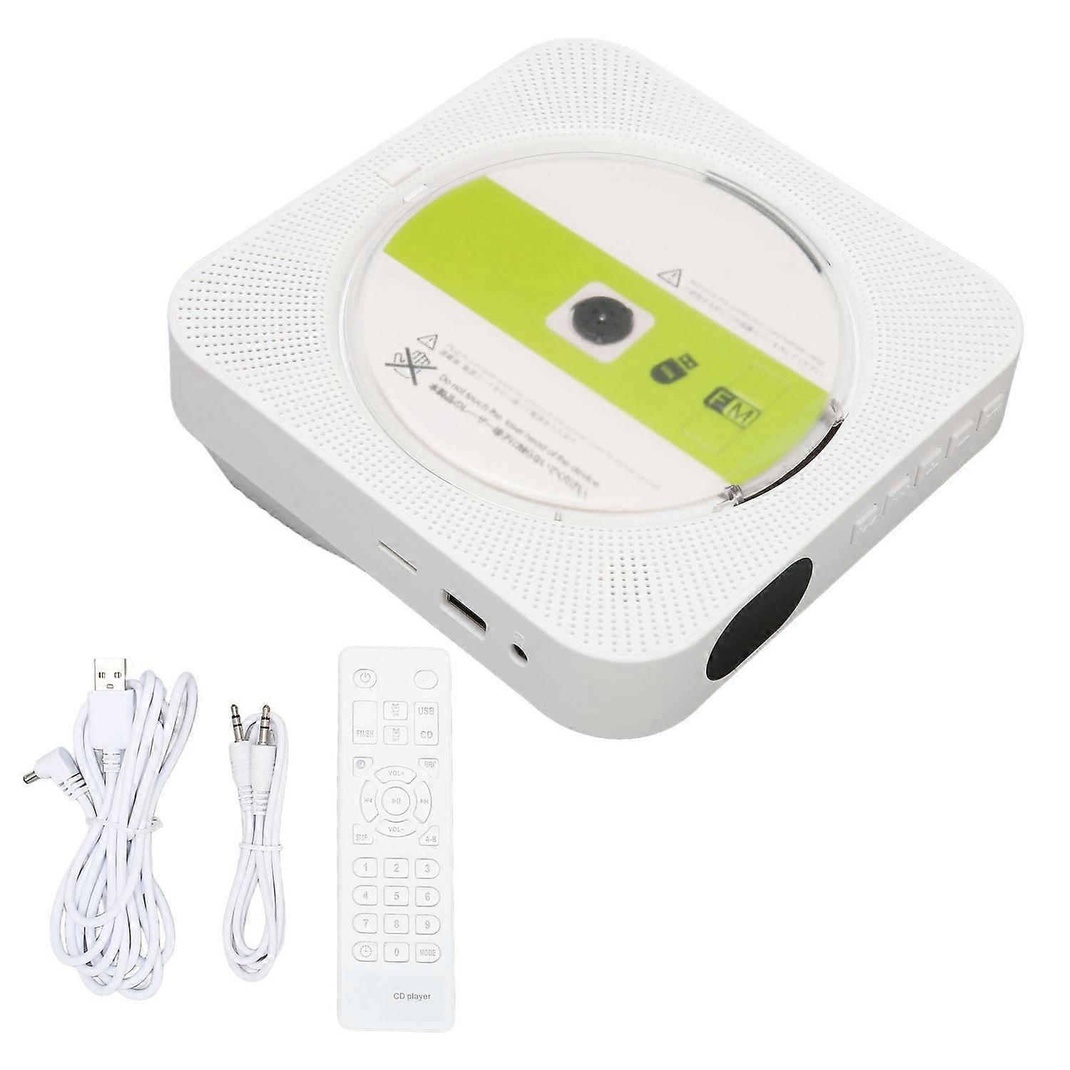 Desktop CD Player Multifunction HiFi Stereo Speakers Portable Bluetooth CD Player with Timer Functio