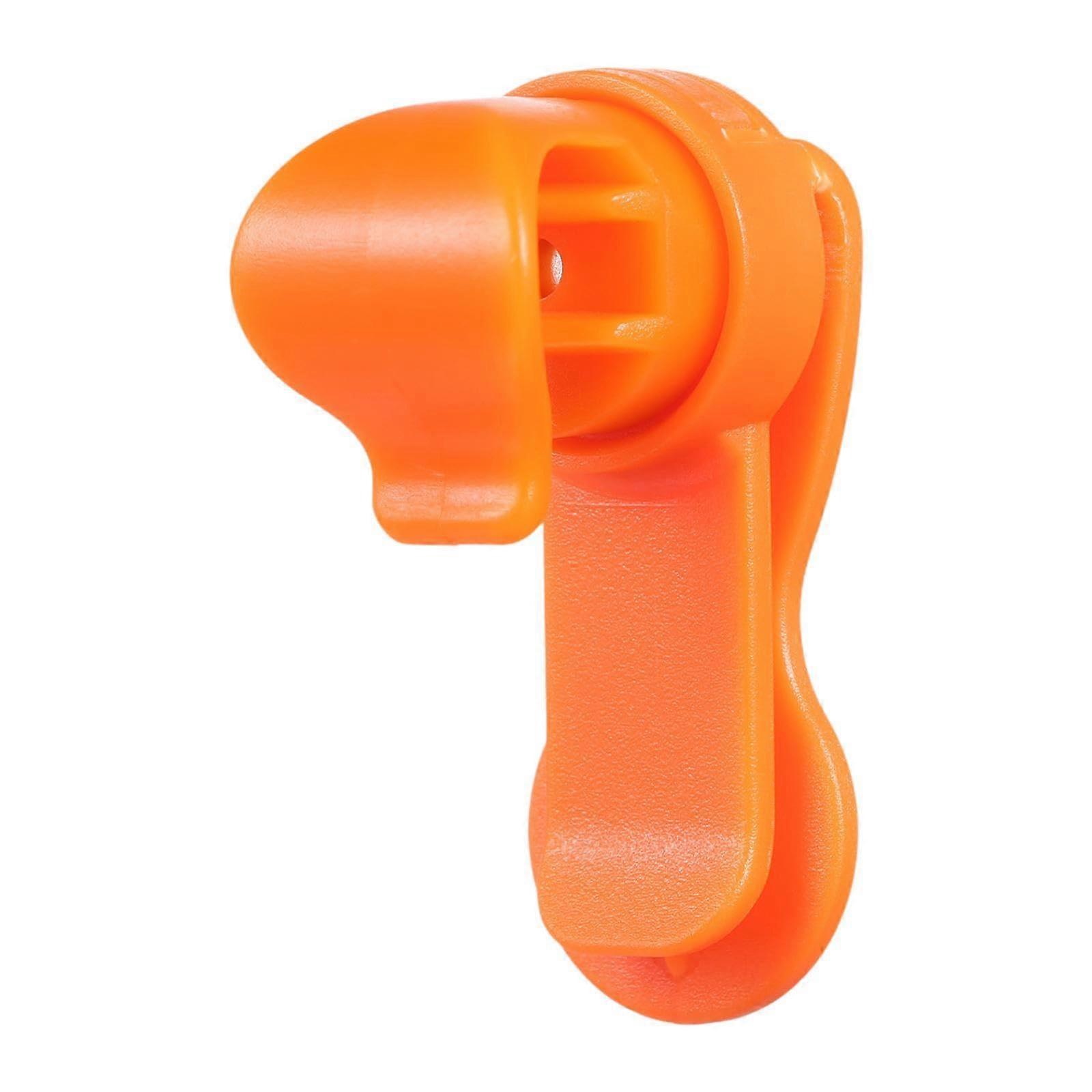 Hydration Pack Tube Clamp with Auto Lock Clip for Water Bladder Hose, Universal Replacement Orange