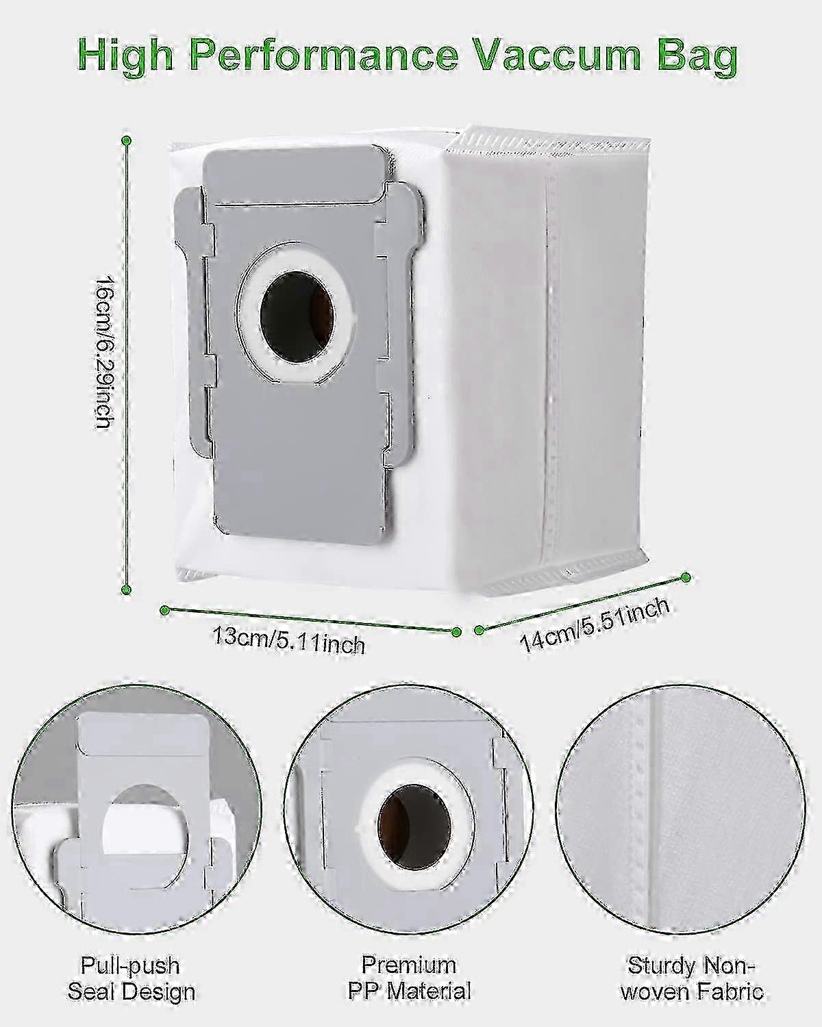 10 Vacuum Cleaner Bags For Irobot Roomba I7 I7+ I3 I3+ I4 I4+ I6 I6+ J7 J7+ I8 I8+s9 S9+ E5 E6 E7 Clean Base, Accessory  szrh a-s