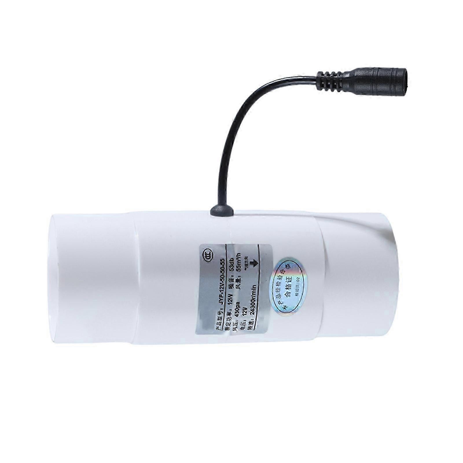 Inline pipe fan 12V suitable for bathroom garden ventilation