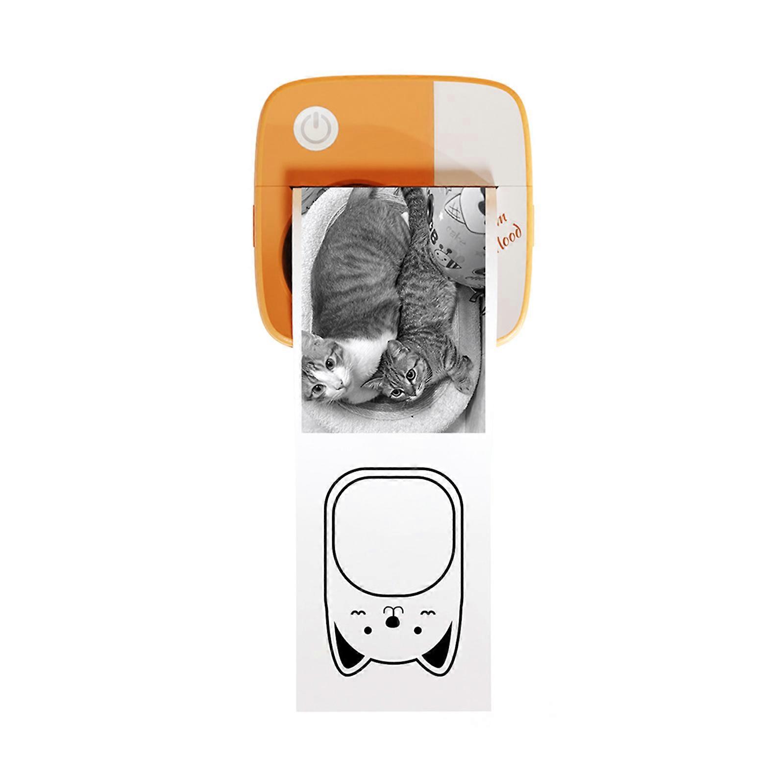 Sticker Printer Mini Printer Portable Thermal Printer Pocket Printer Bluetooth-compatible Photo Printer for Learning Multicolor