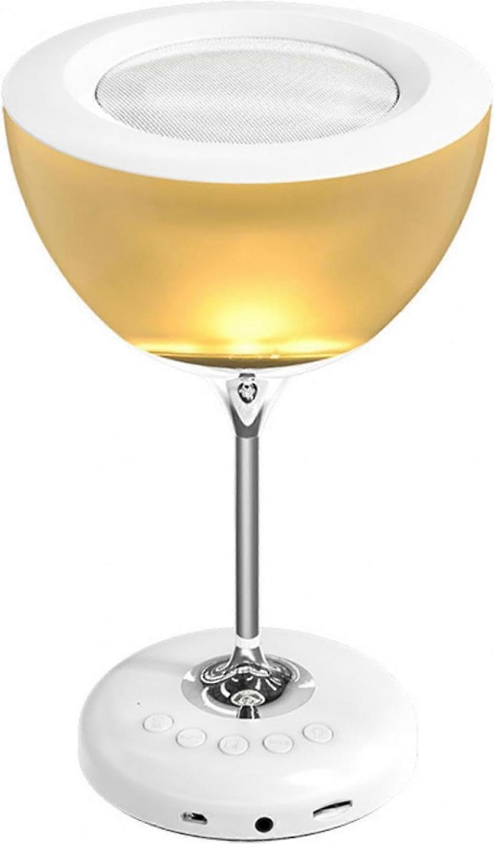 Bluetooth Speaker Desk Lamp - Wireless Card Insertion Portable Speaker with RGB Ambiance Lighting - Small Night Light for play Music Streaming