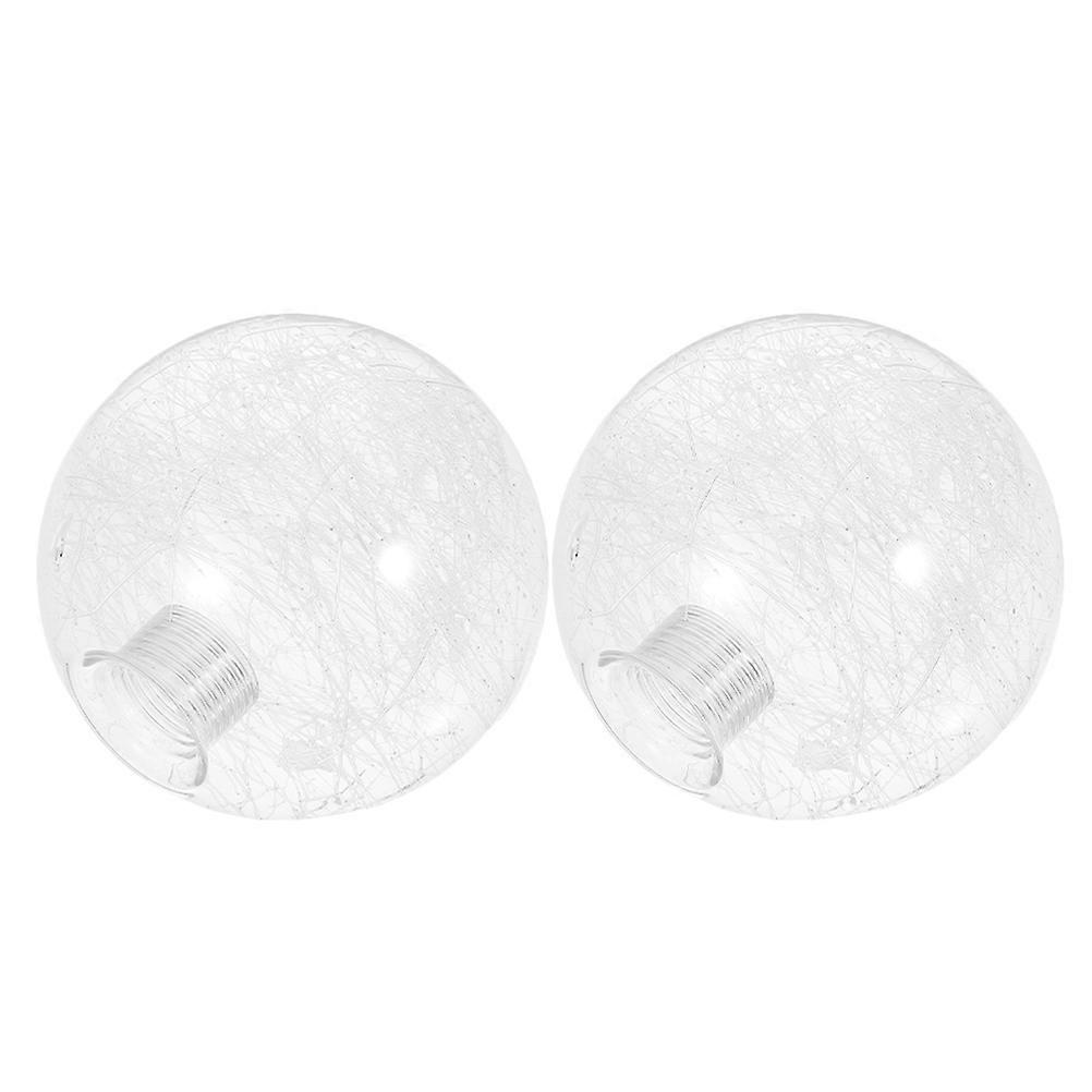 Transparent Glass Lamp Shade for Decorative Light 2Pcs Globe Replacement