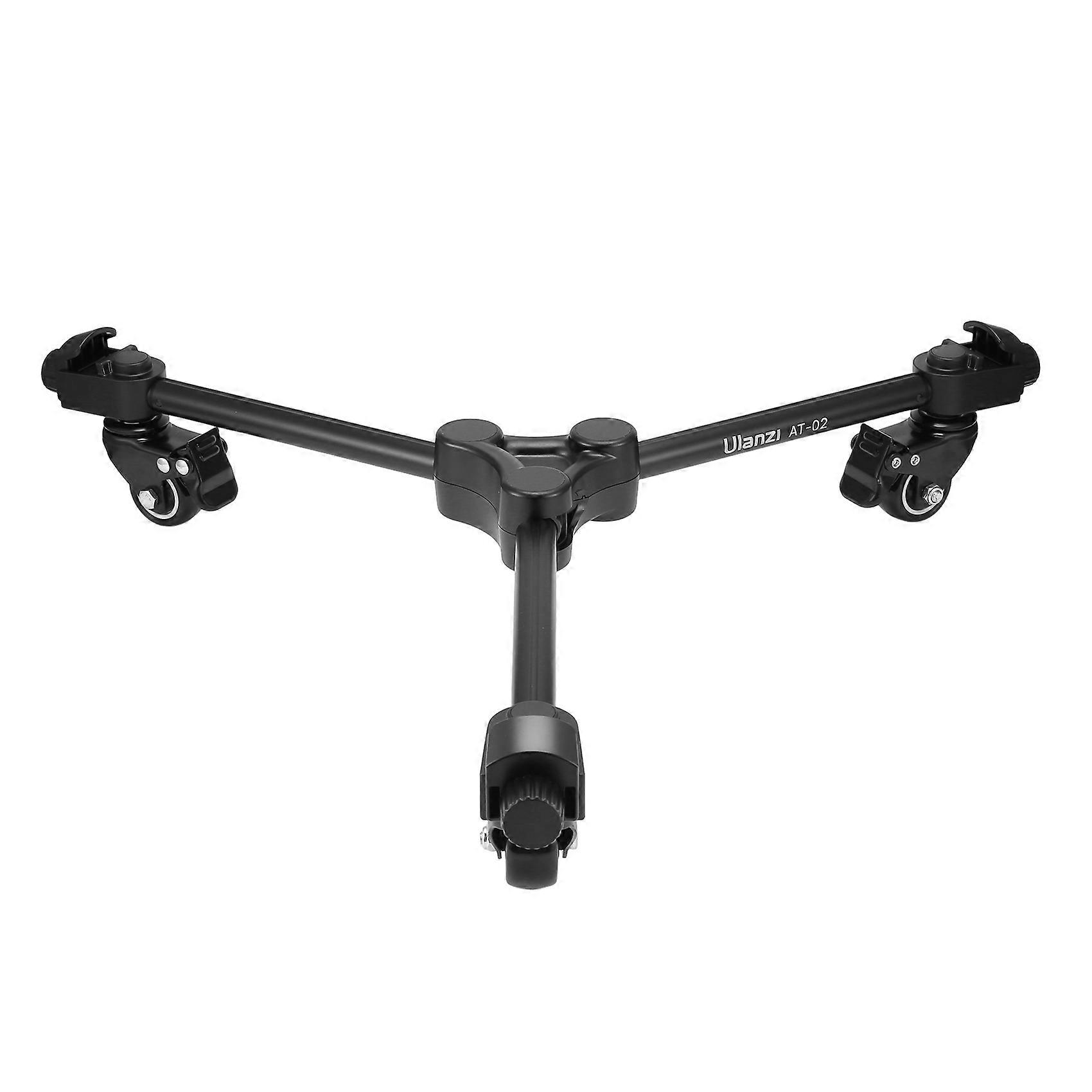 Ulanzi AT-02 Extendable Folding Wheels Slider Tripod Dolly Base Stand Aluminum Alloy Portable Tripod Dolly for Studio 20KG Load