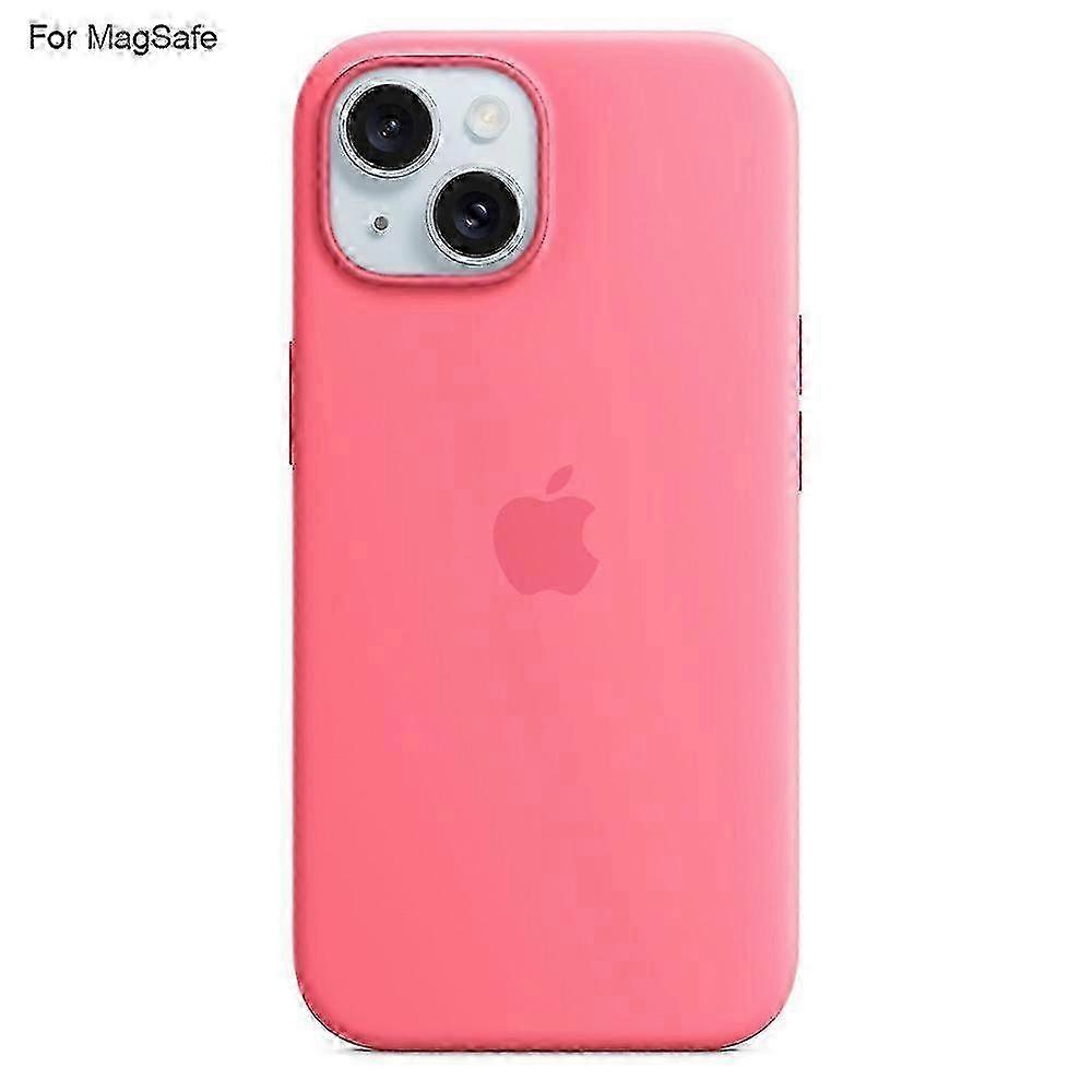 For iPhone 15 Case Compatible with MagSafe Liquid Silicone Phone Back Cover [Induction Popover] - Pi