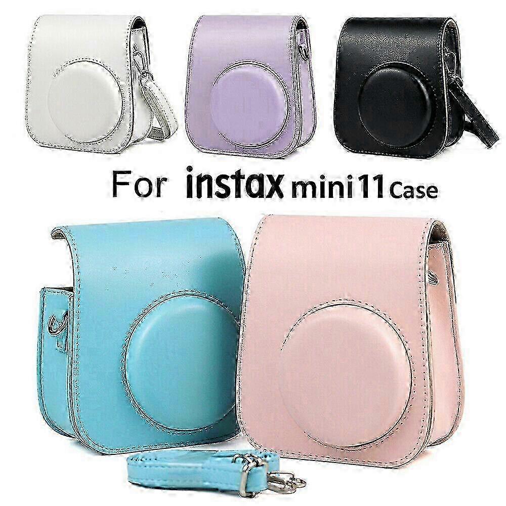 2025 Instant Camera Case For Instax Mini 11 Leather Bag Solid Color Case Protective