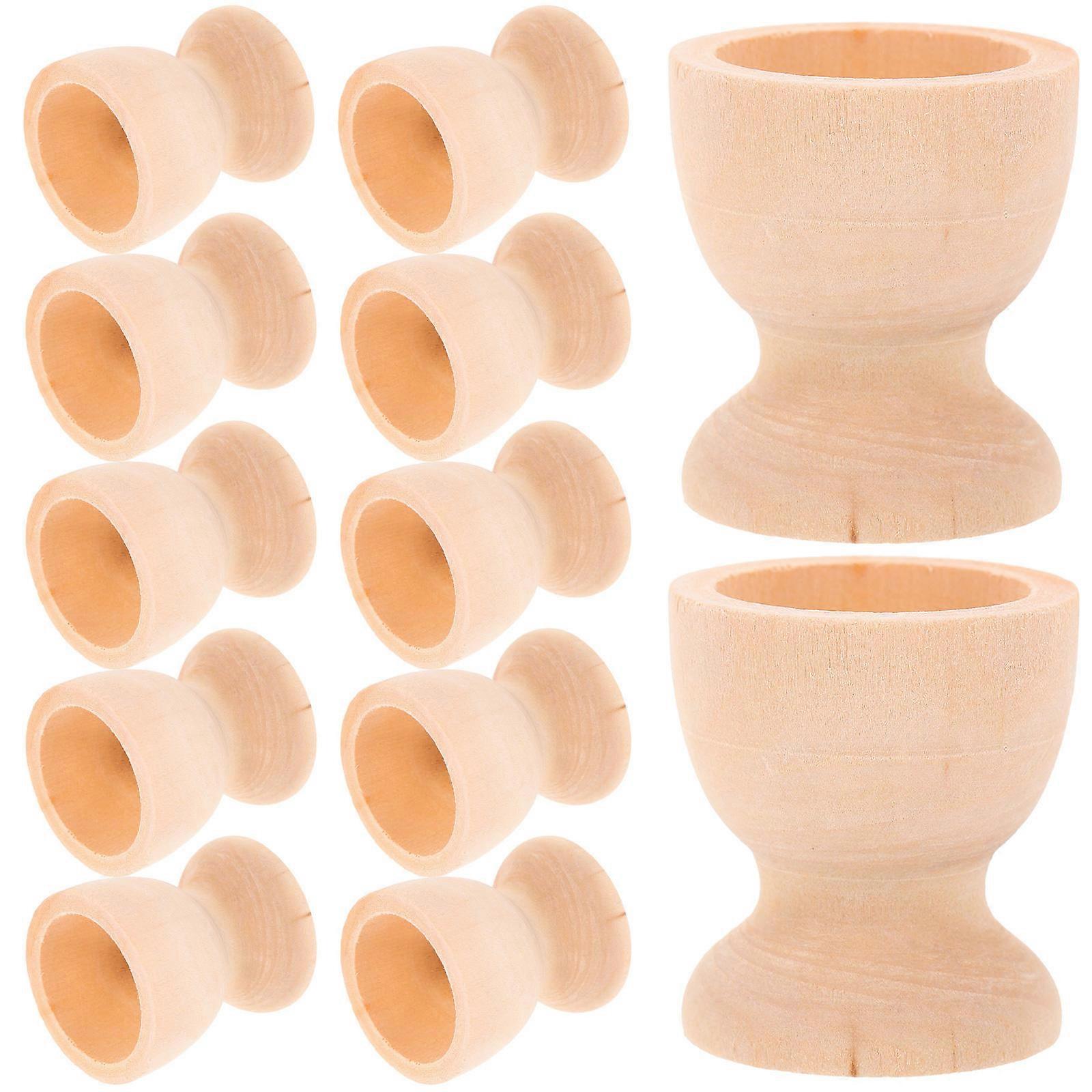 Creative Egg Cup Storage Holder 16Pcs Wood Display Stands For Home Use