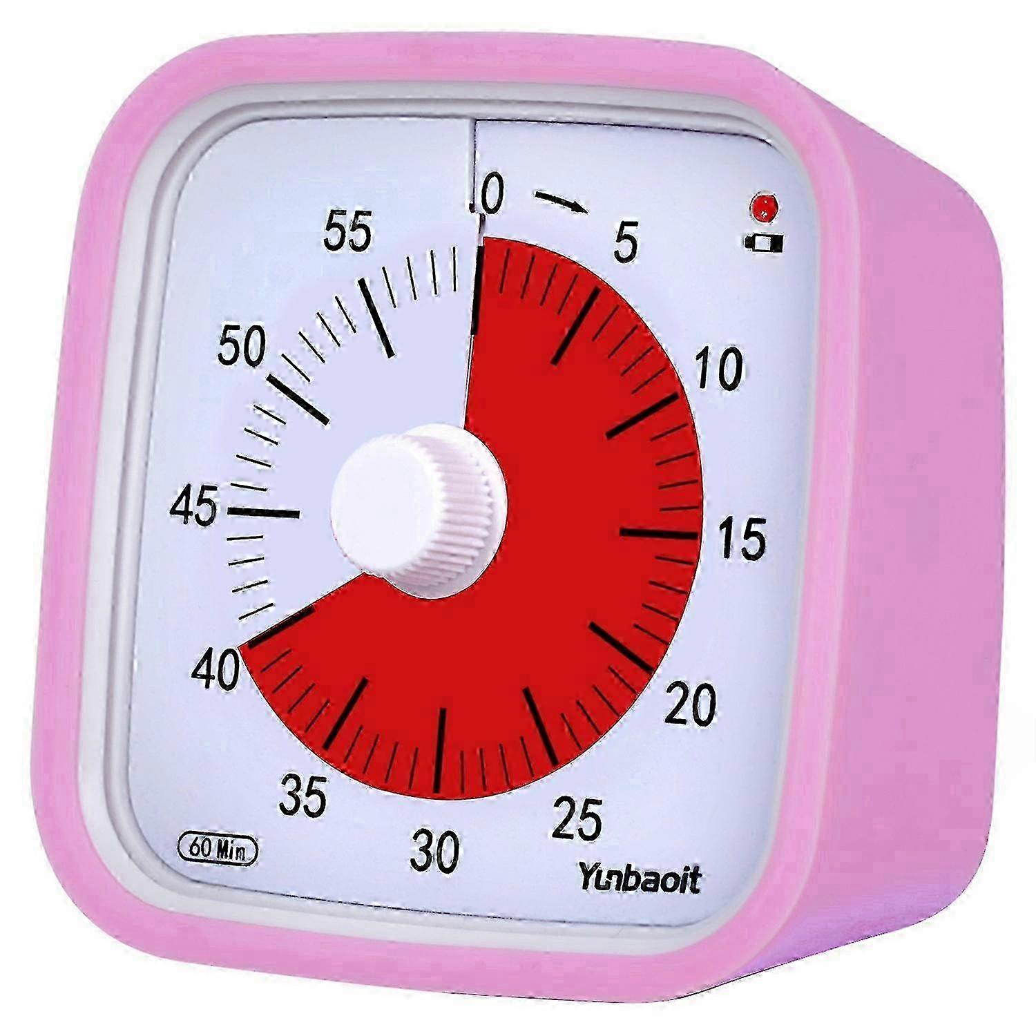 Yunbaoit Vt01 Visual Timer: Silent Time Management Tool with Night Light and 60-Minute Countdown