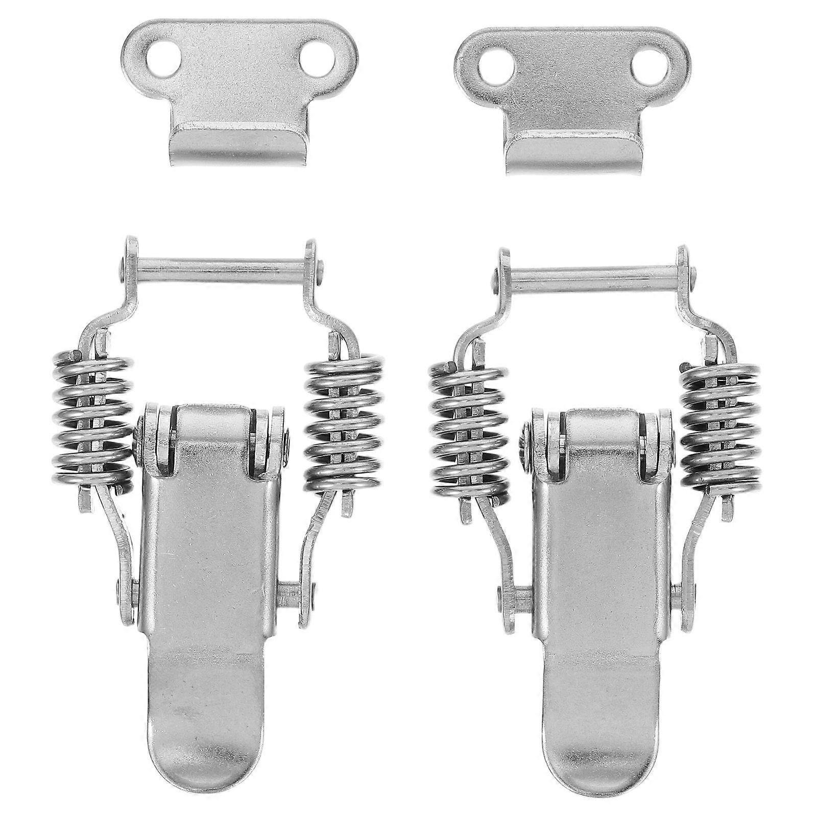 Stainless Steel Spring Hasp Lock for Toolbox Use 2Pairs Compression Toggle Latches