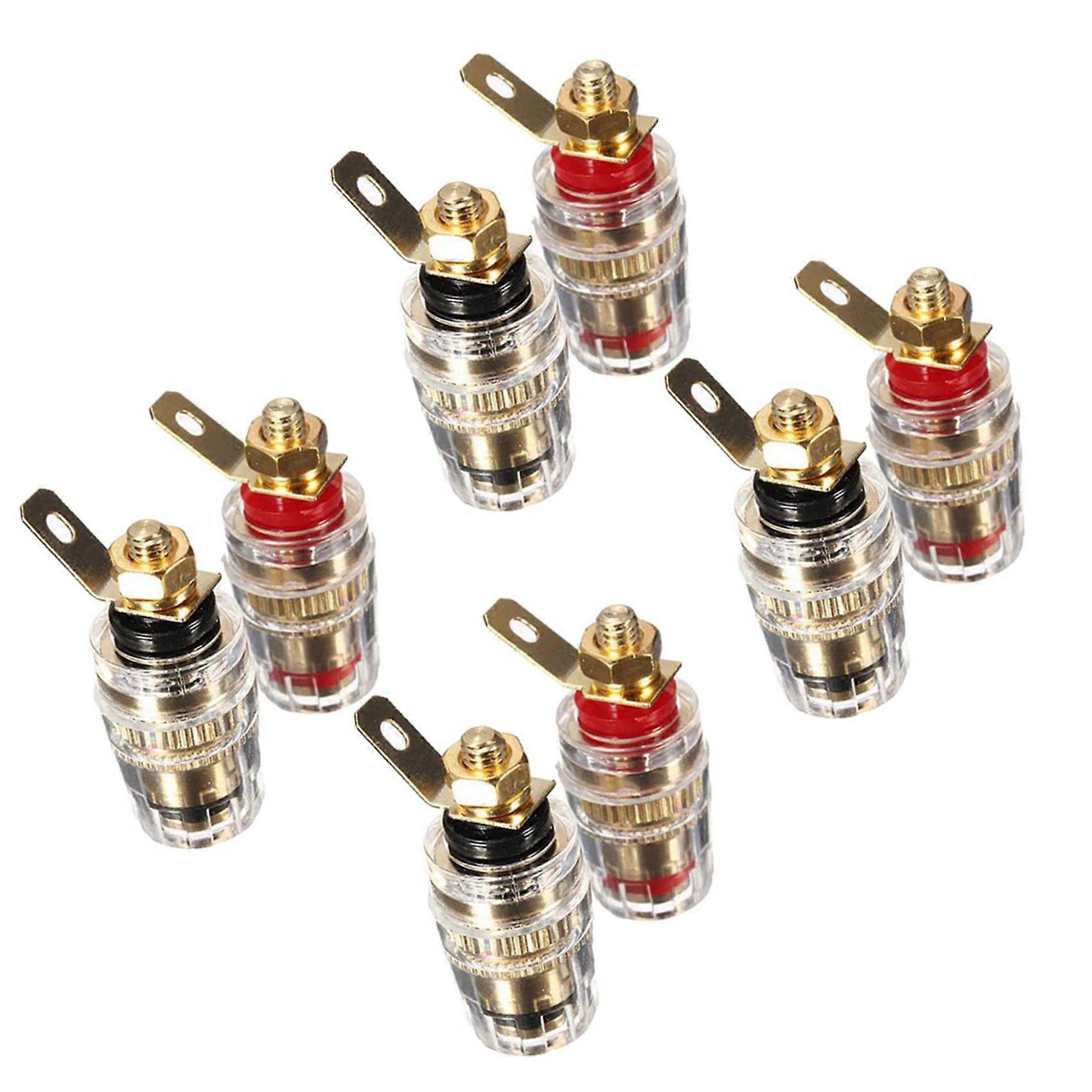 8X Amplifier Speaker Terminal Binding Post 4mm Banana Plug Jack