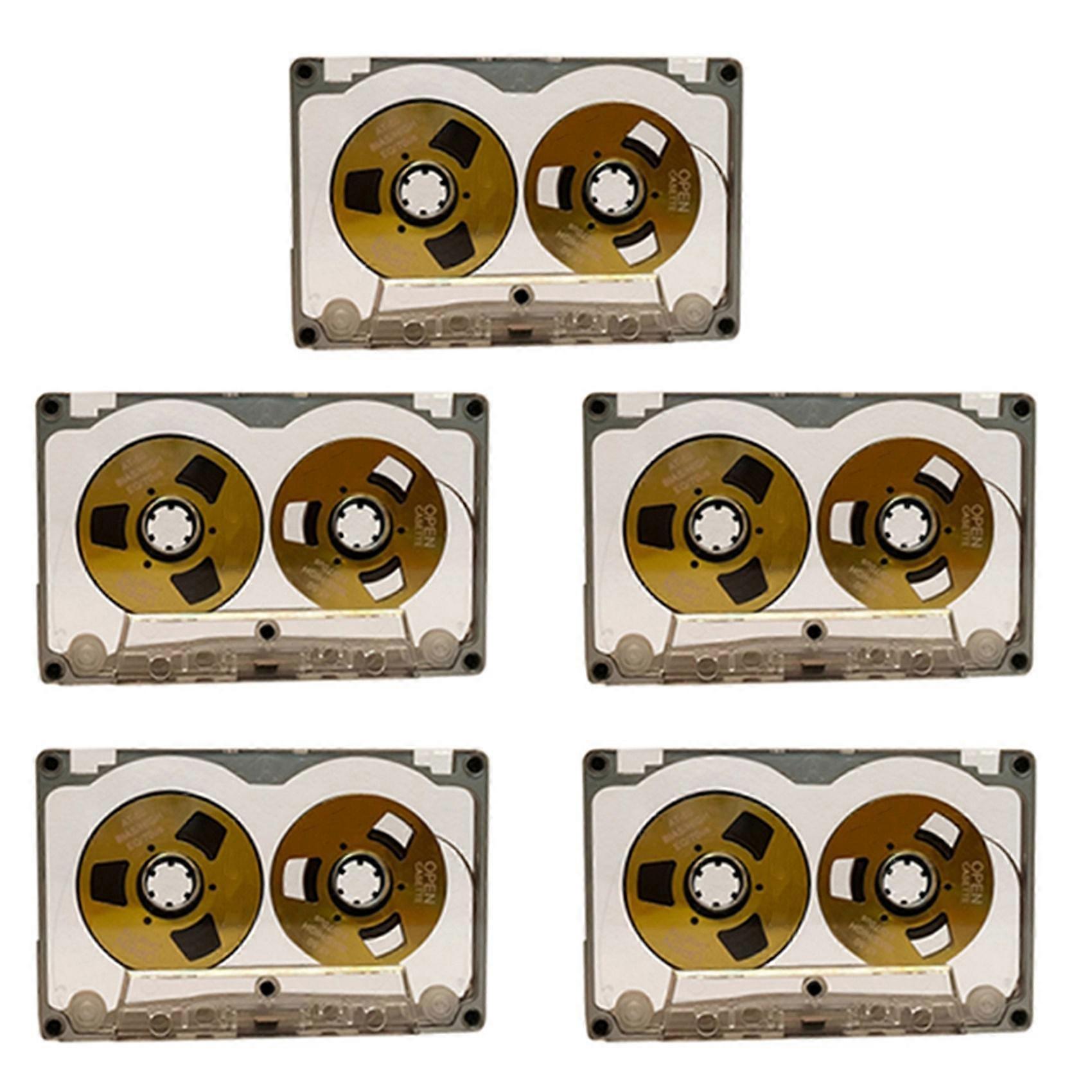 5X 55 Minute Blank Tape Disk Double-Sided Metal Small Open Disk Blank Cassette Tape Tape Disk, E