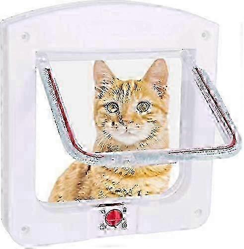 Insulated Cat Flap with Tunnel 4 Position Locking System for Windows and Doors Weatherproof Pet Door for Cats and Small Dogs w
