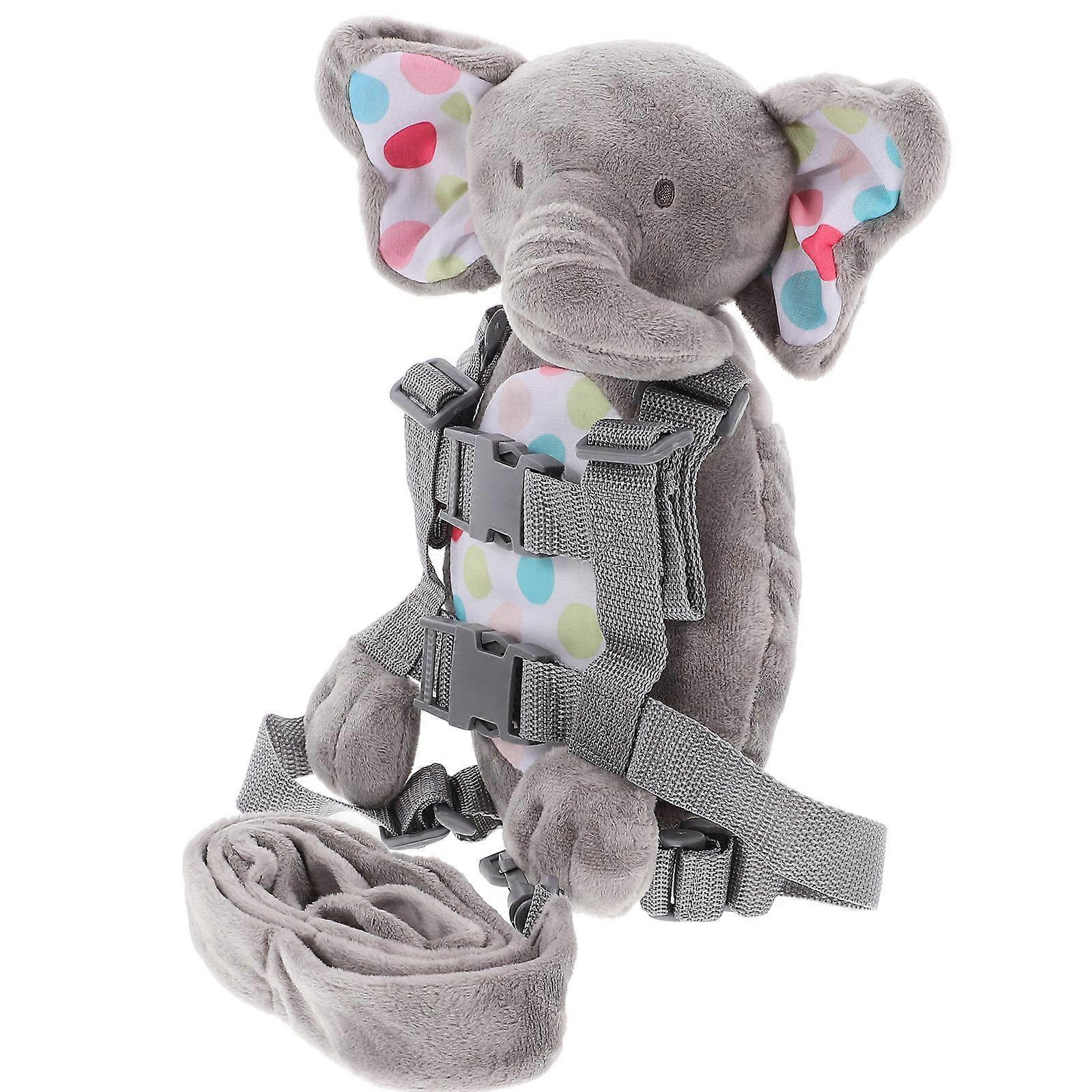 Plush Backpack Kids Elephant Backpack with Safety Leash Anti Lost