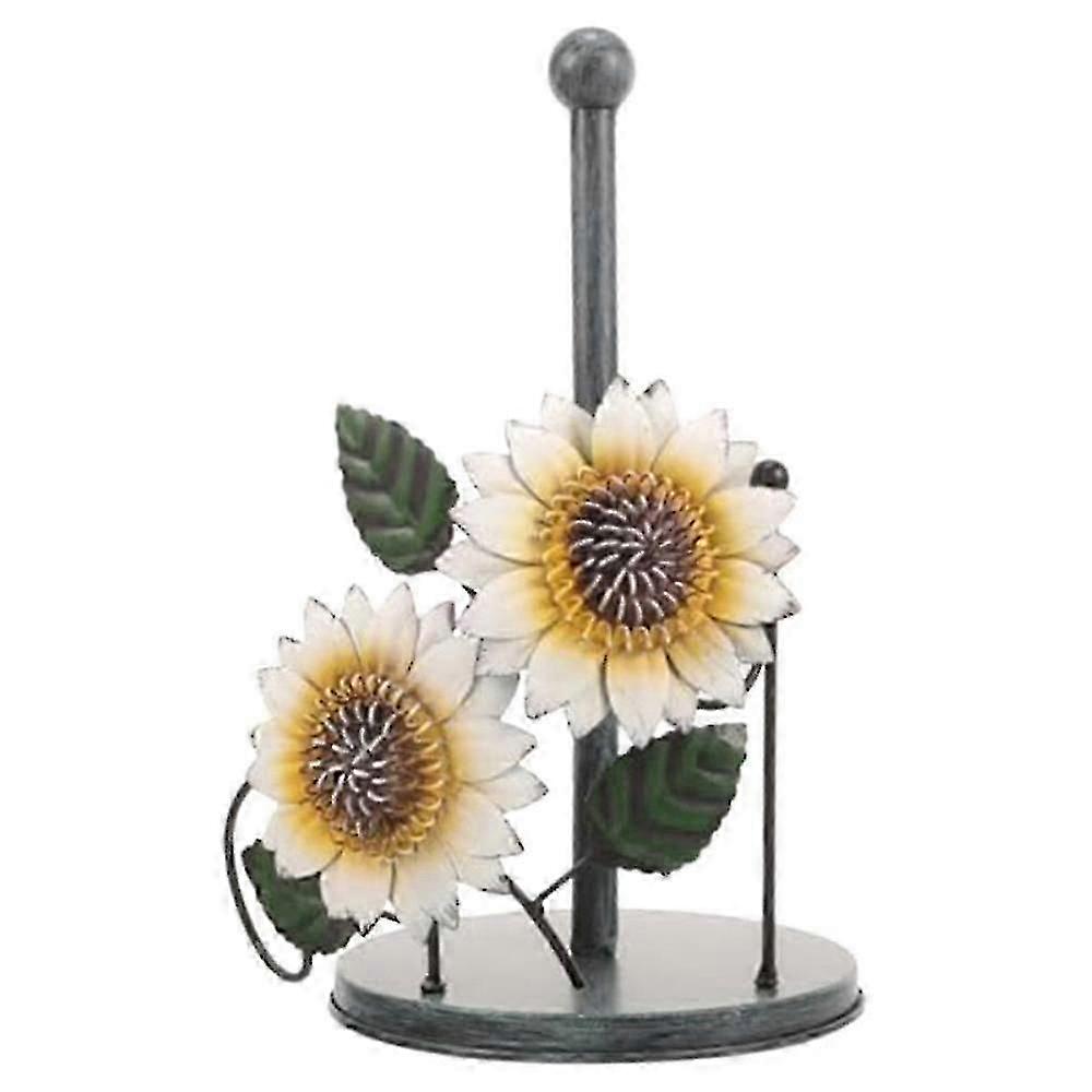 حامل منشفة ورقية كونترتوب ، عباد الشمس الأنسجة حامل المطبخ لفة ورقة حامل المنظم المعادن مزرعة ديكور سطح المكتب