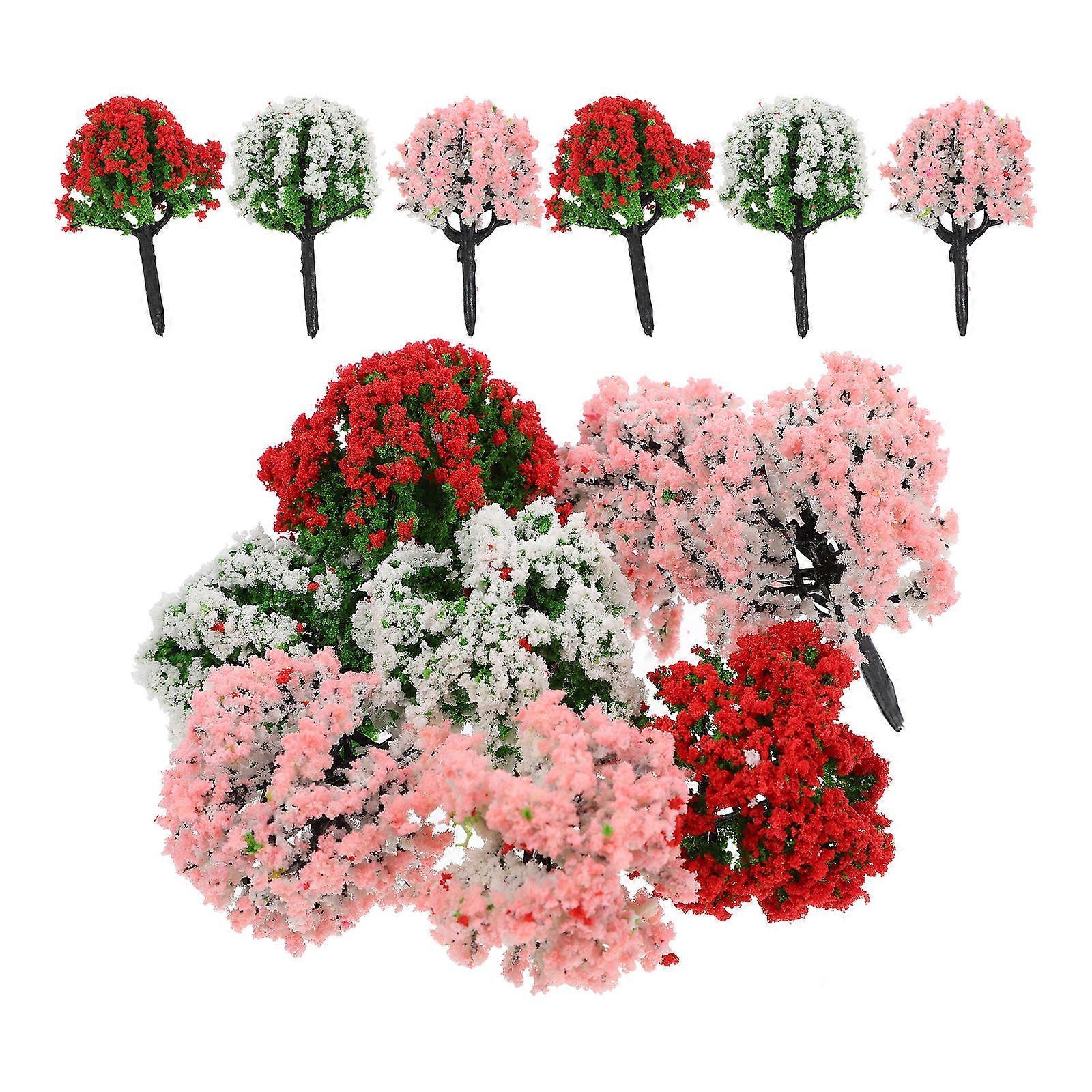 Model Tree Material Miniature Model Trees for Decoration 15Pcs Assorted Colors