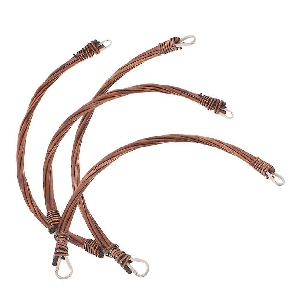 Rattan Handles for Wicker Baskets with 4Pcs Replacement Basket Handles