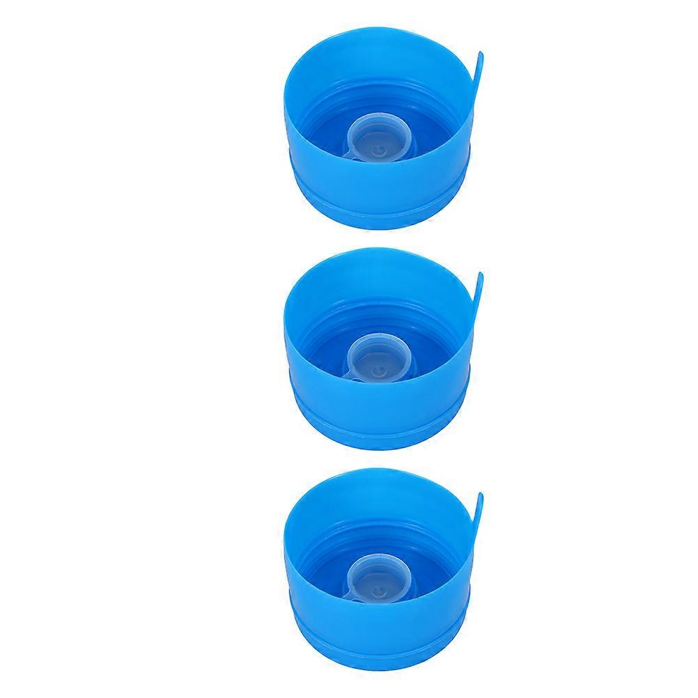 Gallon Water Bottle Caps for Easy Installation 3Pcs Blue Replacement Lid