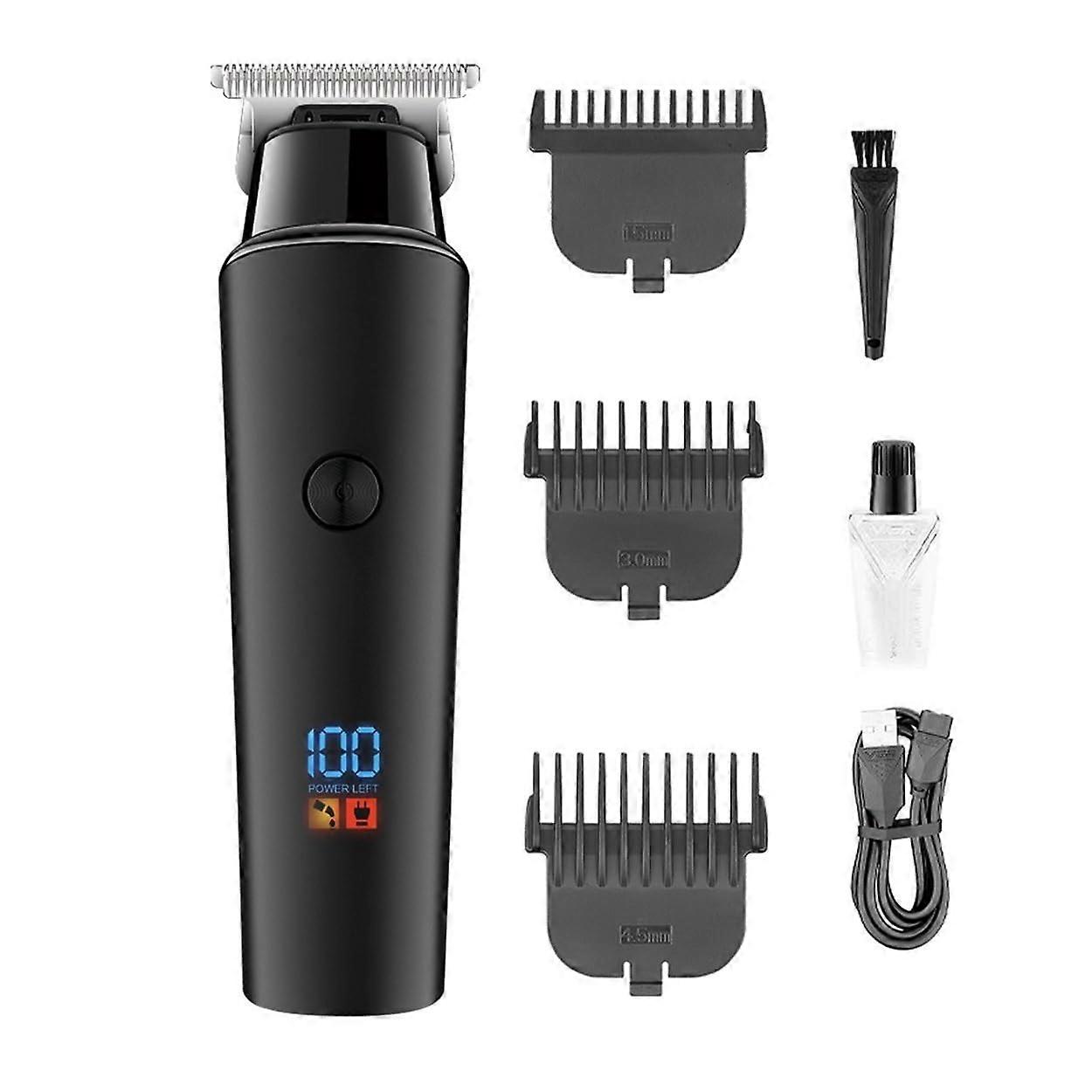 Professional Cordless Hair Clipper and Trimmer for Men with 0mm TBlade, LED Display, 2000mAh Battery