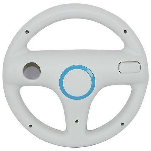 Racing Wheel for Nintendo Wii Remote and Motion Plus, Realistic Steering Control, White
